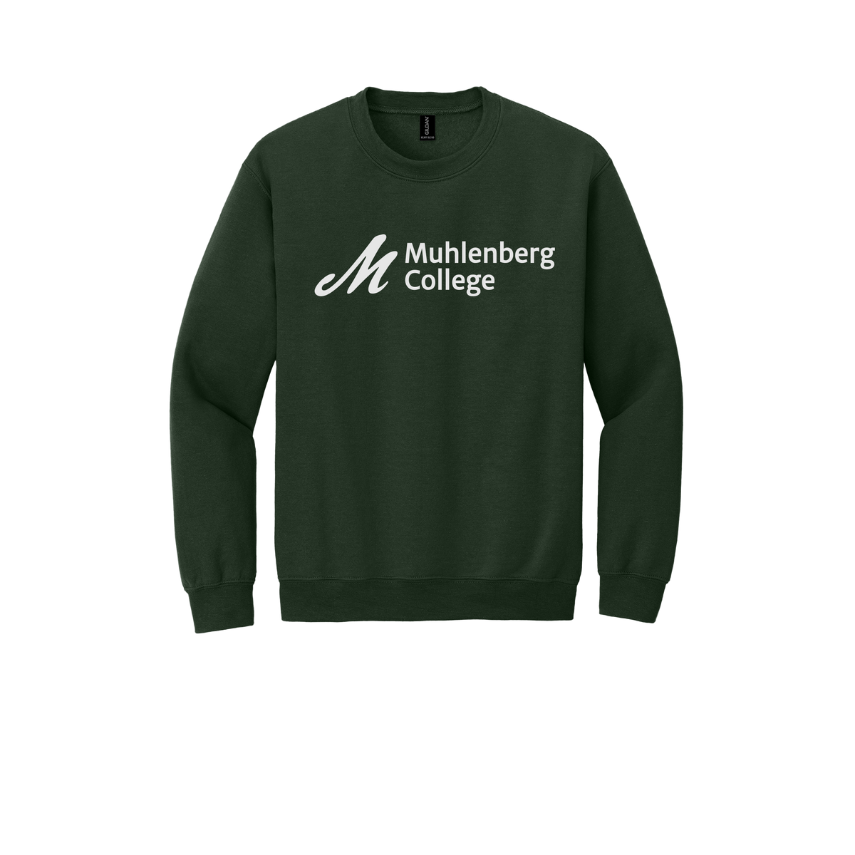 muhlenberg-comfort-crewneck-dtf-front-18000-forestgreen-flat-front