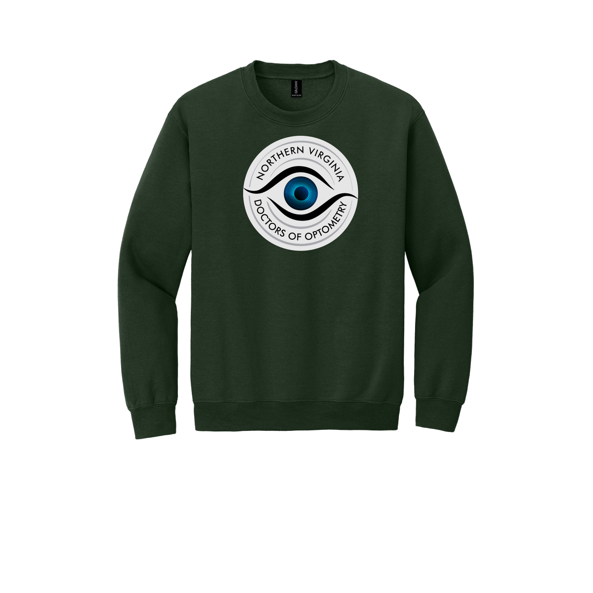 novaeyedocs-clinic-comfort-crewneck-dtf-front-18000-forestgreen-flat-front
