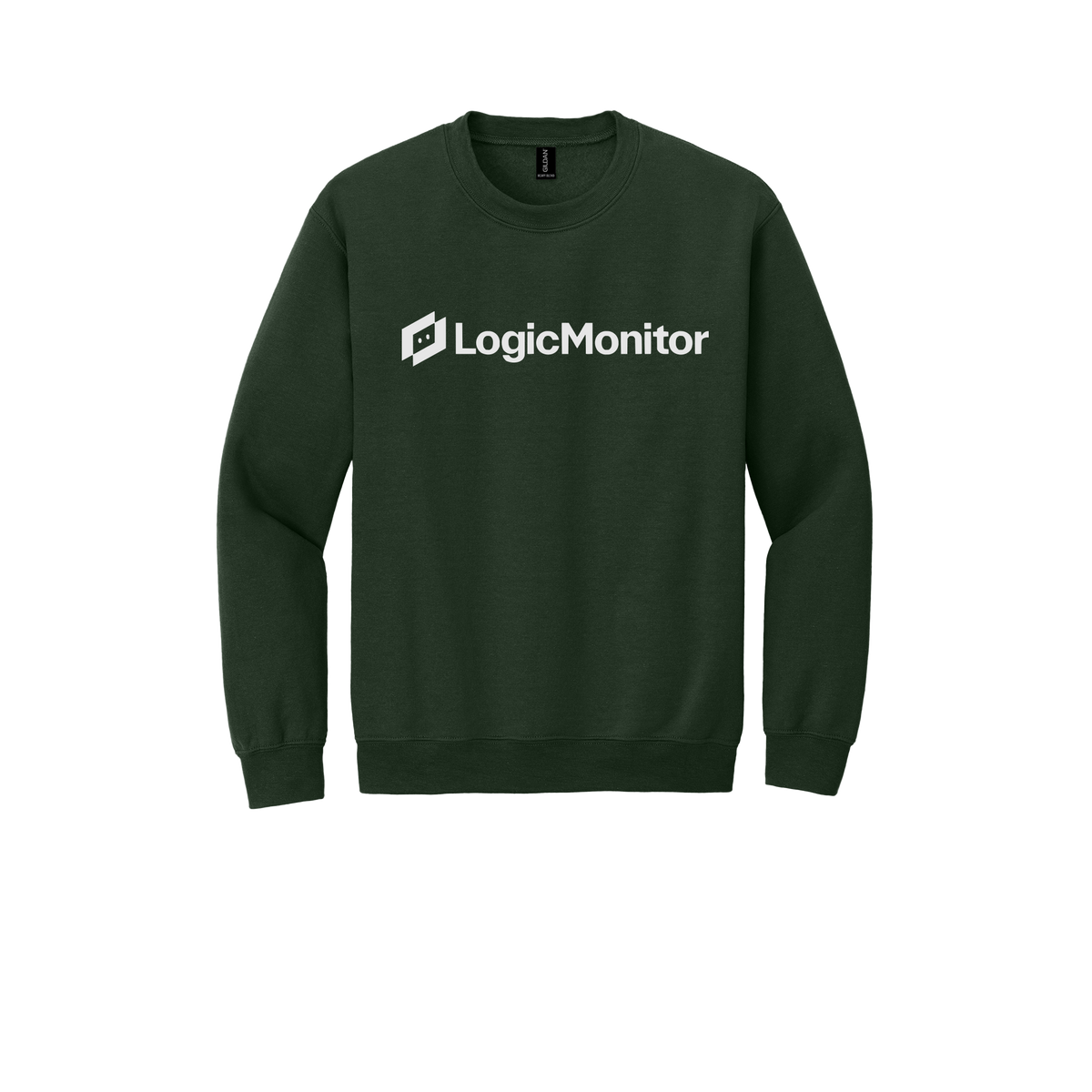 logicmonitor-comfort-crewneck-dtf-front-18000-forestgreen-flat-front