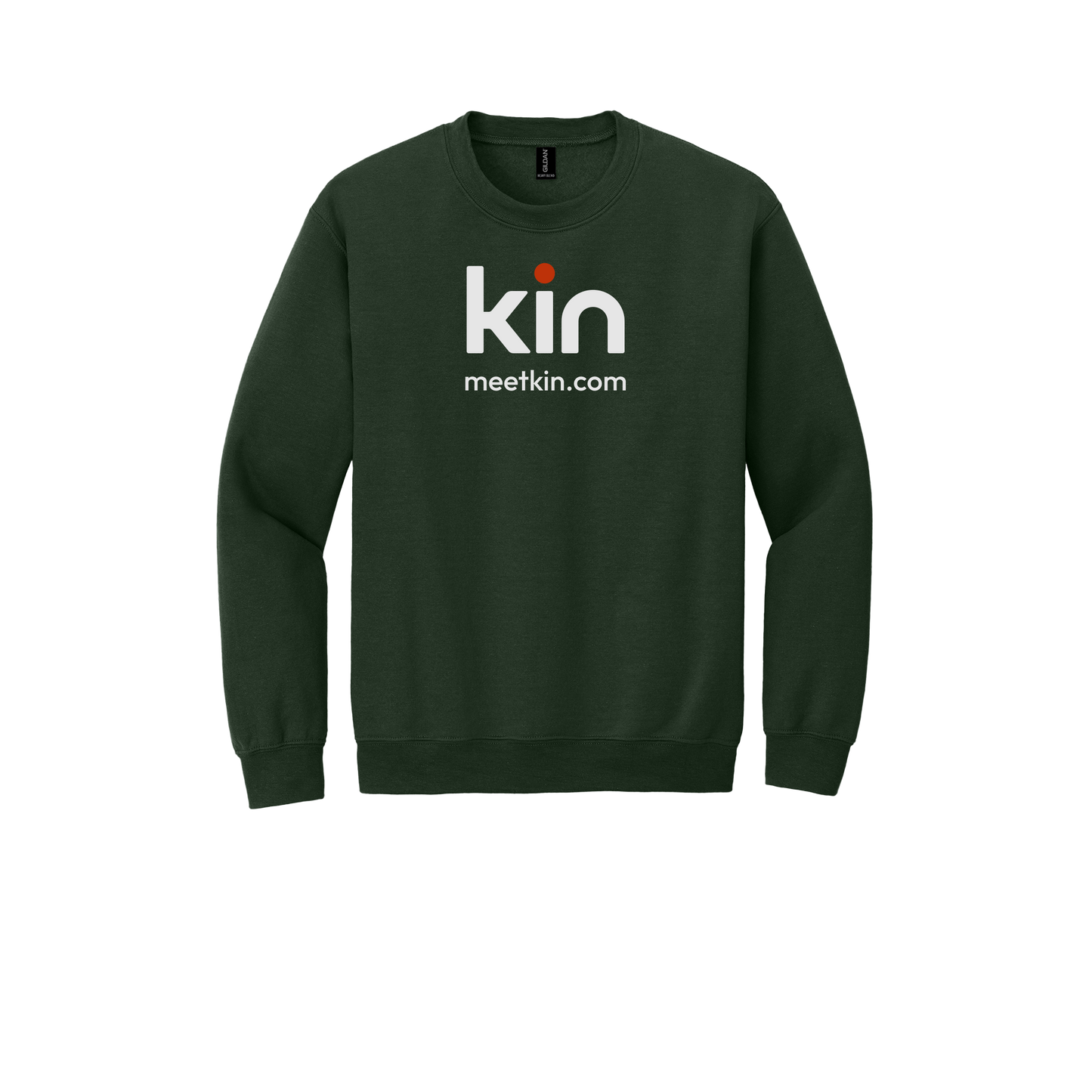 kin-comfort-crewneck-dtf-front-18000-forestgreen-flat-front