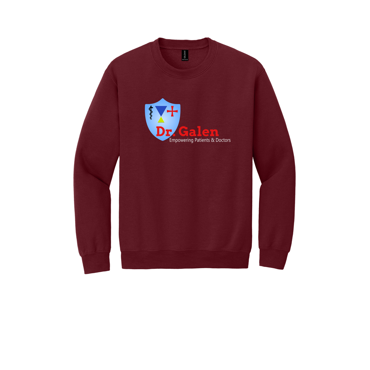 drgalen-clinic-comfort-crewneck-dtf-front-18000-garnet-flat-front