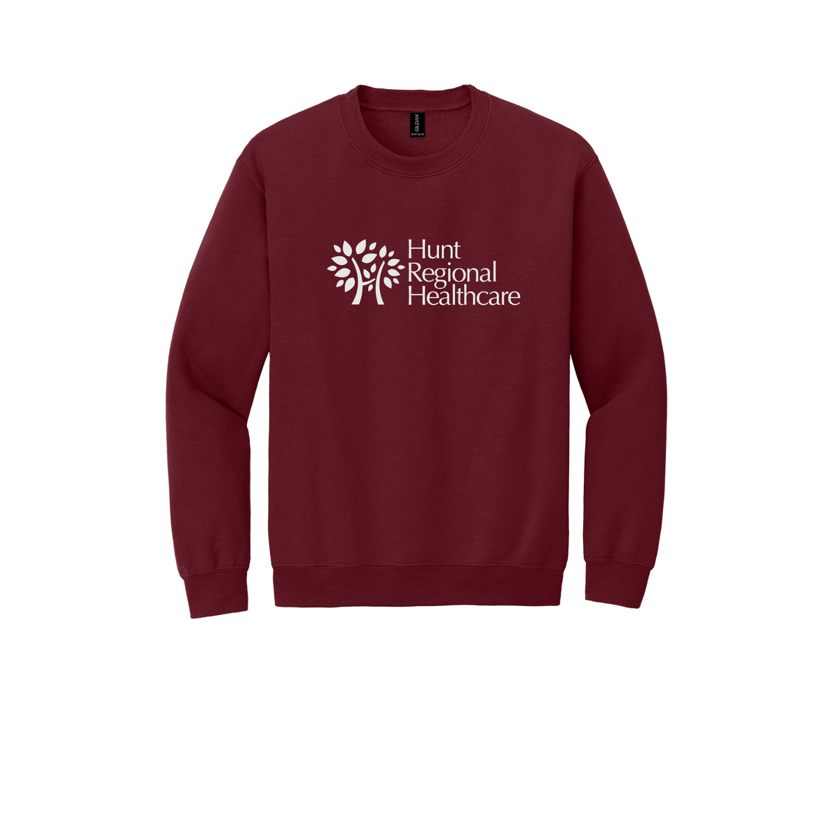 huntregional-clinic-comfort-crewneck-dtf-front-18000-garnet-flat-front