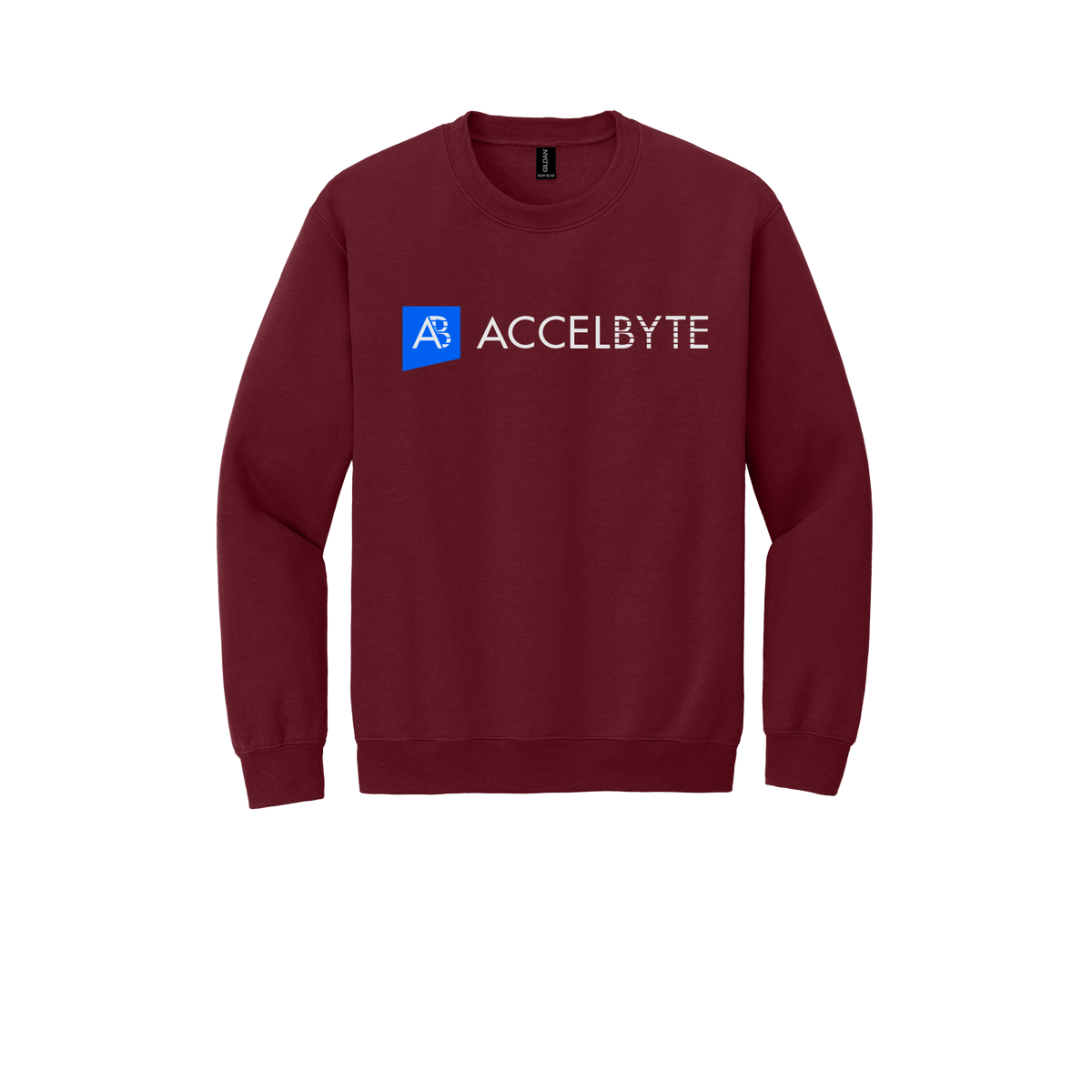 accelbyte-comfort-crewneck-dtf-front-18000-garnet-flat-front