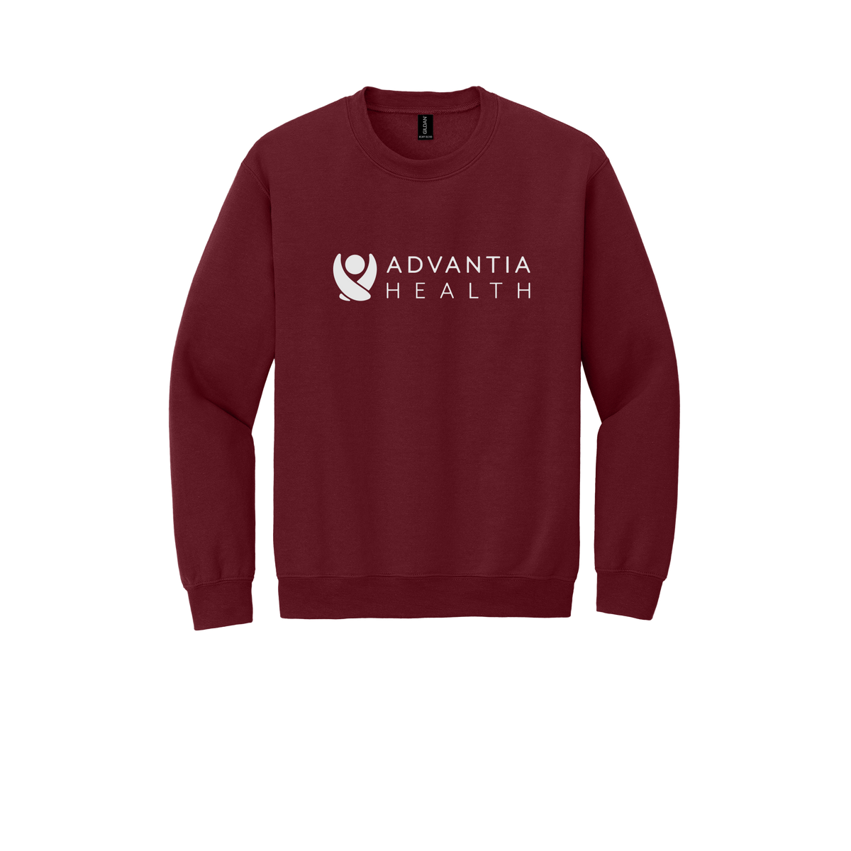 advantiahealth-clinic-comfort-crewneck-dtf-front-18000-garnet-flat-front