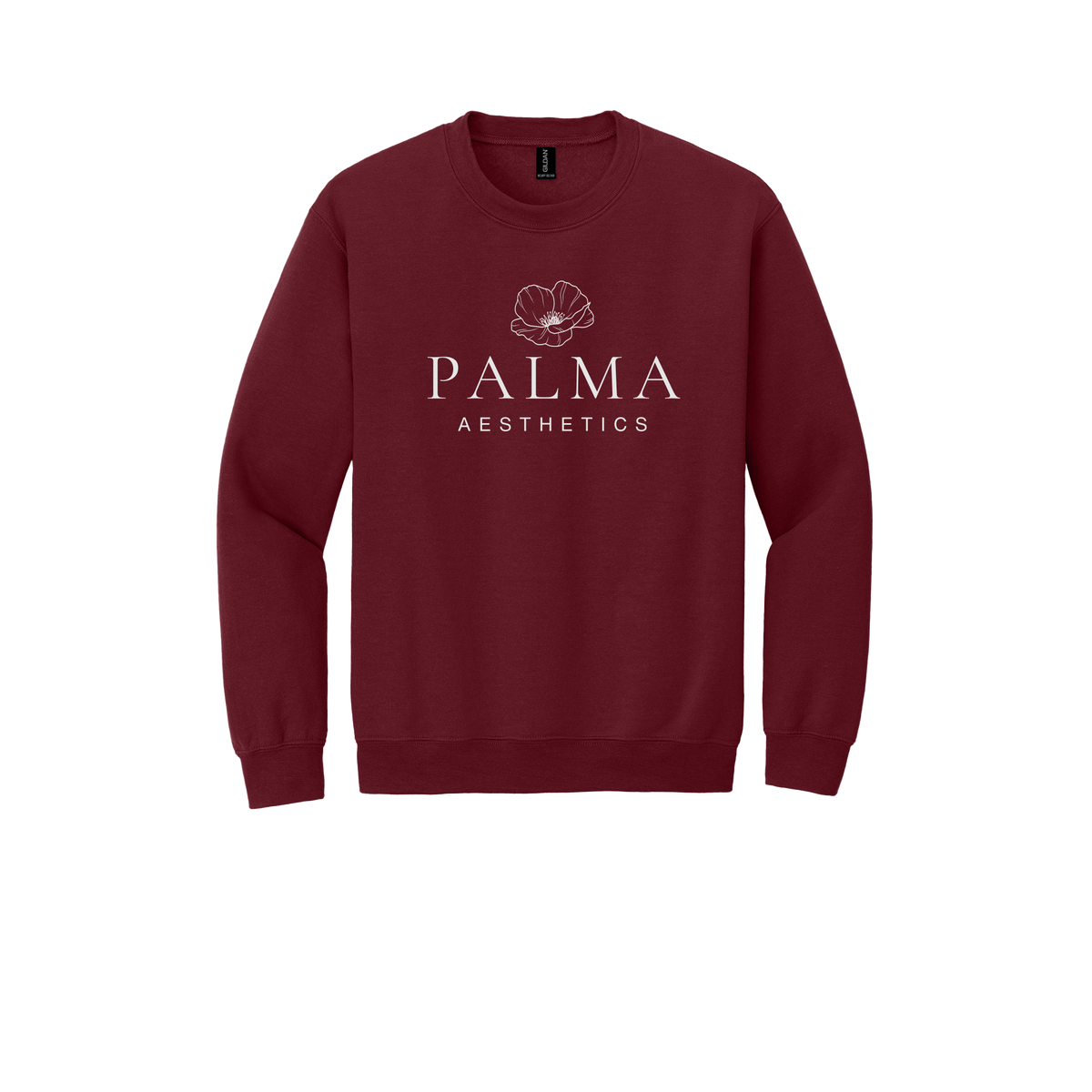 palmaaesthetics-clinic-comfort-crewneck-dtf-front-18000-garnet-flat-front
