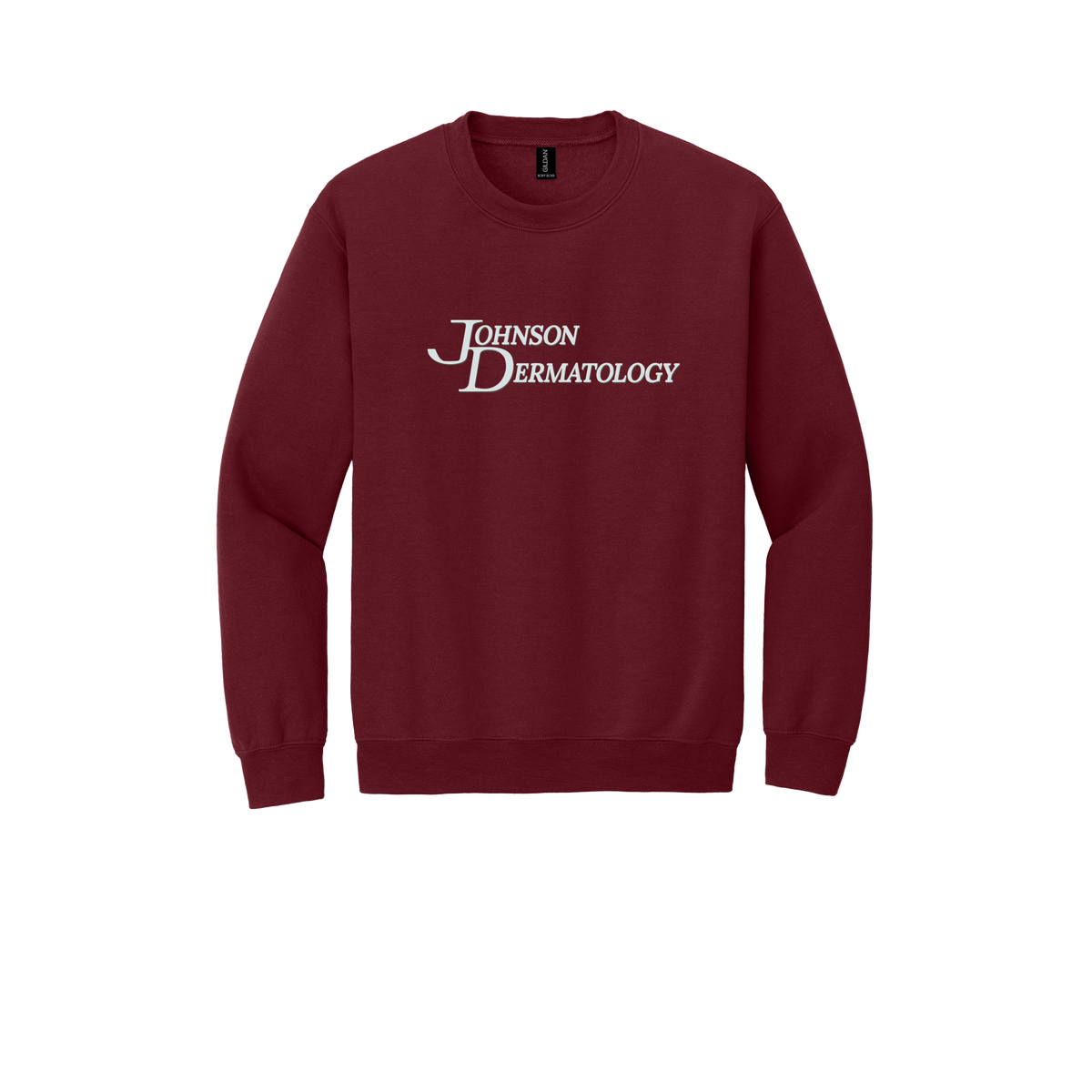 johnsondermatology-clinic-comfort-crewneck-dtf-front-18000-garnet-flat-front