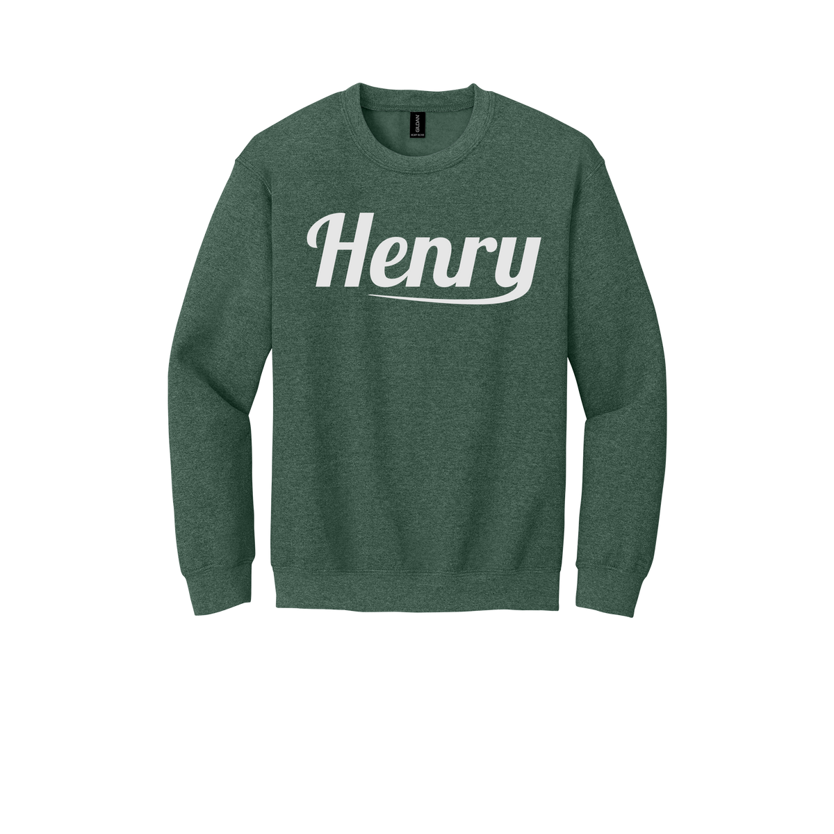 henrymeds-comfort-crewneck-dtf-front-18000-heathersportdarkgreen-flat-front