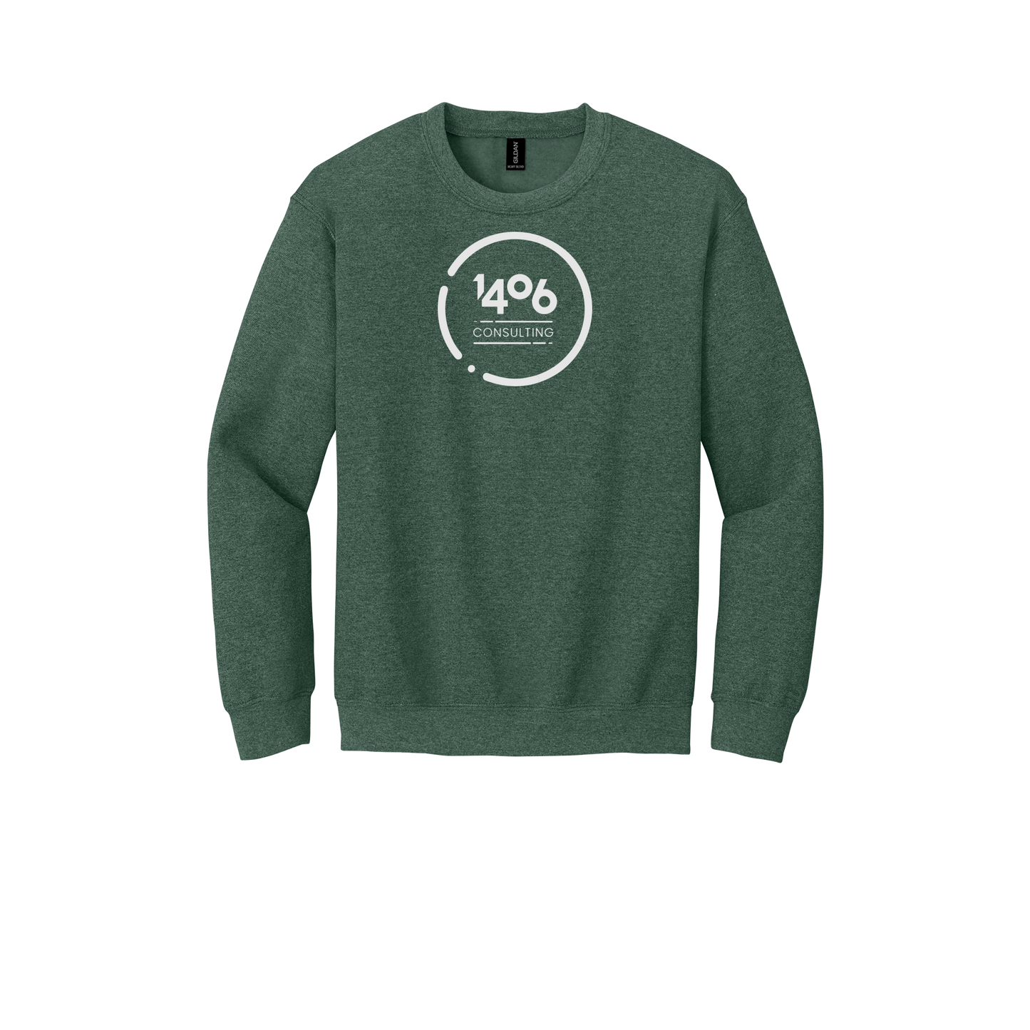 1406consulting-comfort-crewneck-dtf-front-18000-heathersportdarkgreen-flat-front