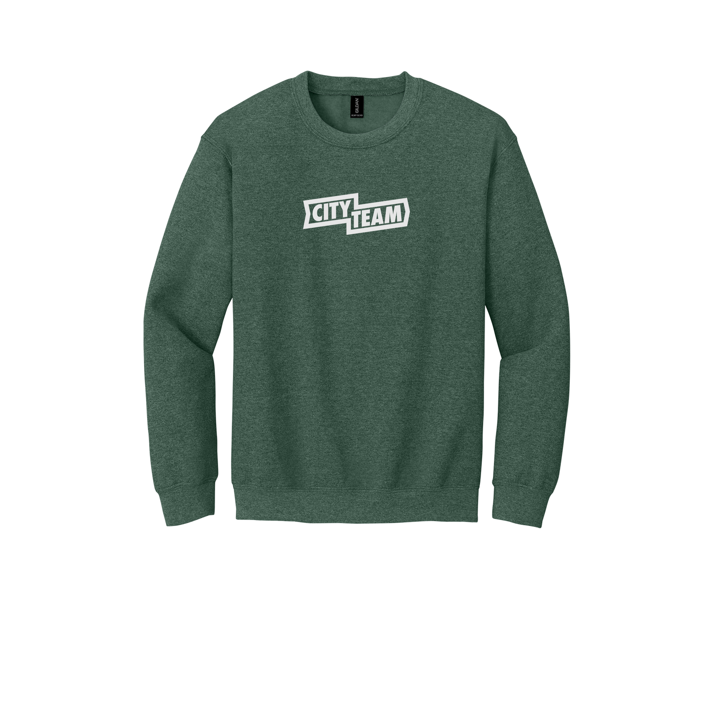 cityteam-comfort-crewneck-dtf-front-18000-heathersportdarkgreen-flat-front