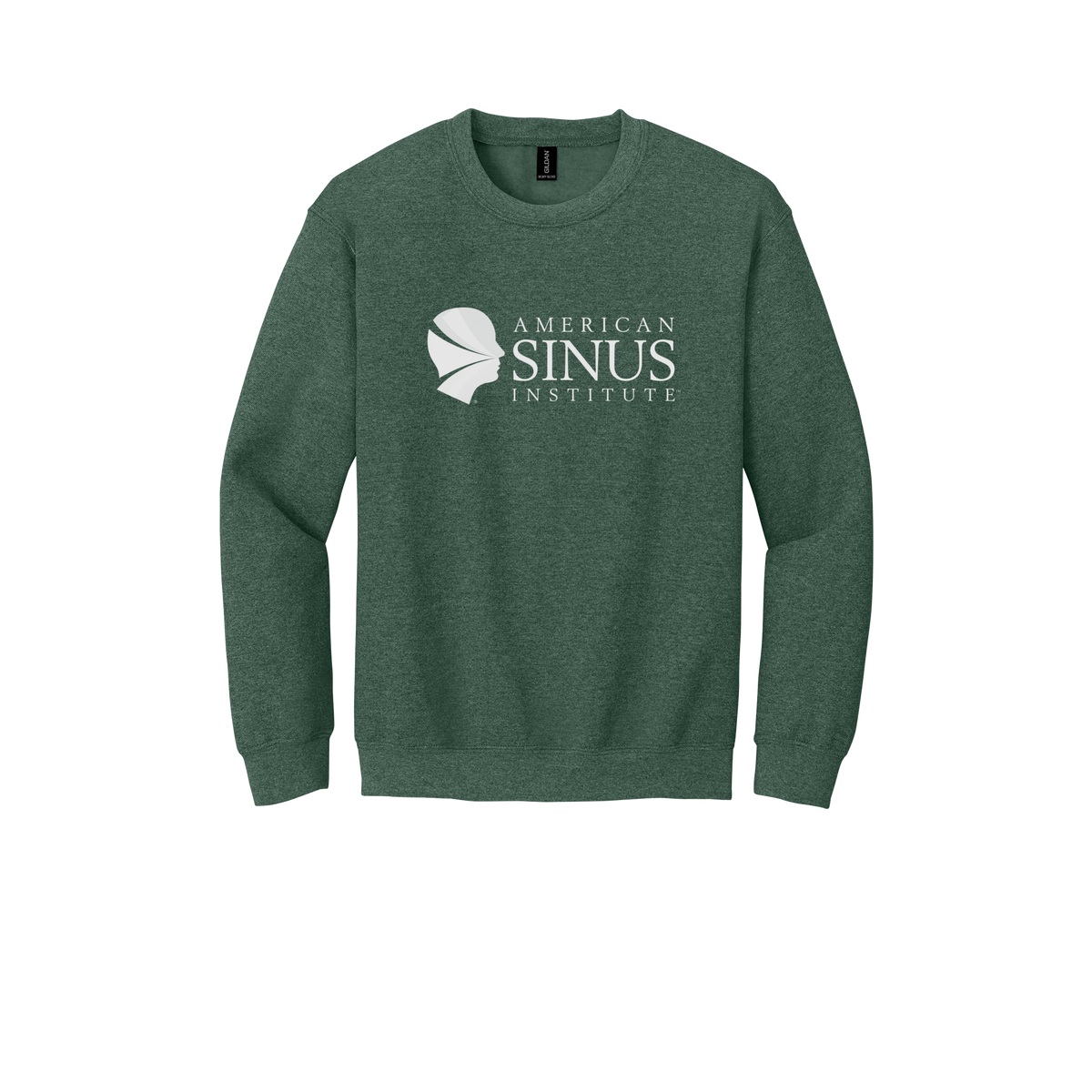 americansinus-clinic-comfort-crewneck-dtf-front-18000-heathersportdarkgreen-flat-front