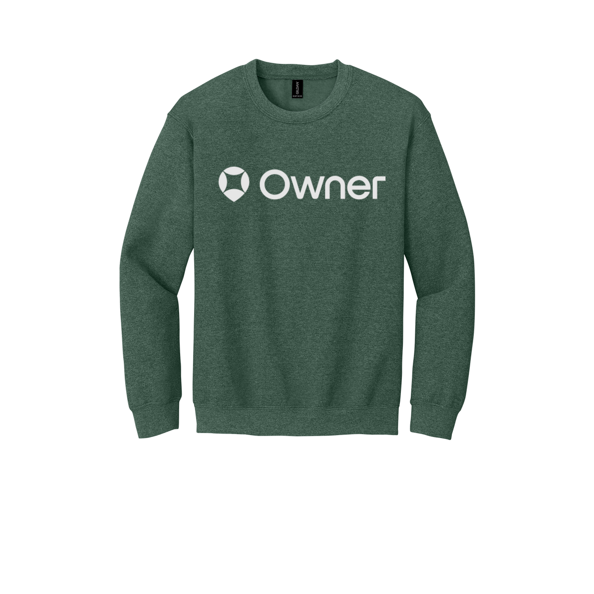 owner-comfort-crewneck-dtf-front-18000-heathersportdarkgreen-flat-front