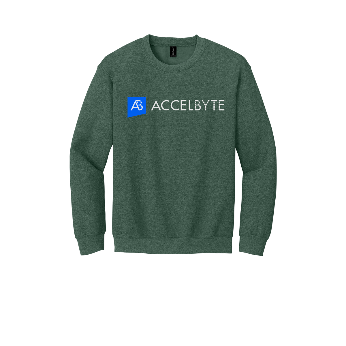 accelbyte-comfort-crewneck-dtf-front-18000-heathersportdarkgreen-flat-front