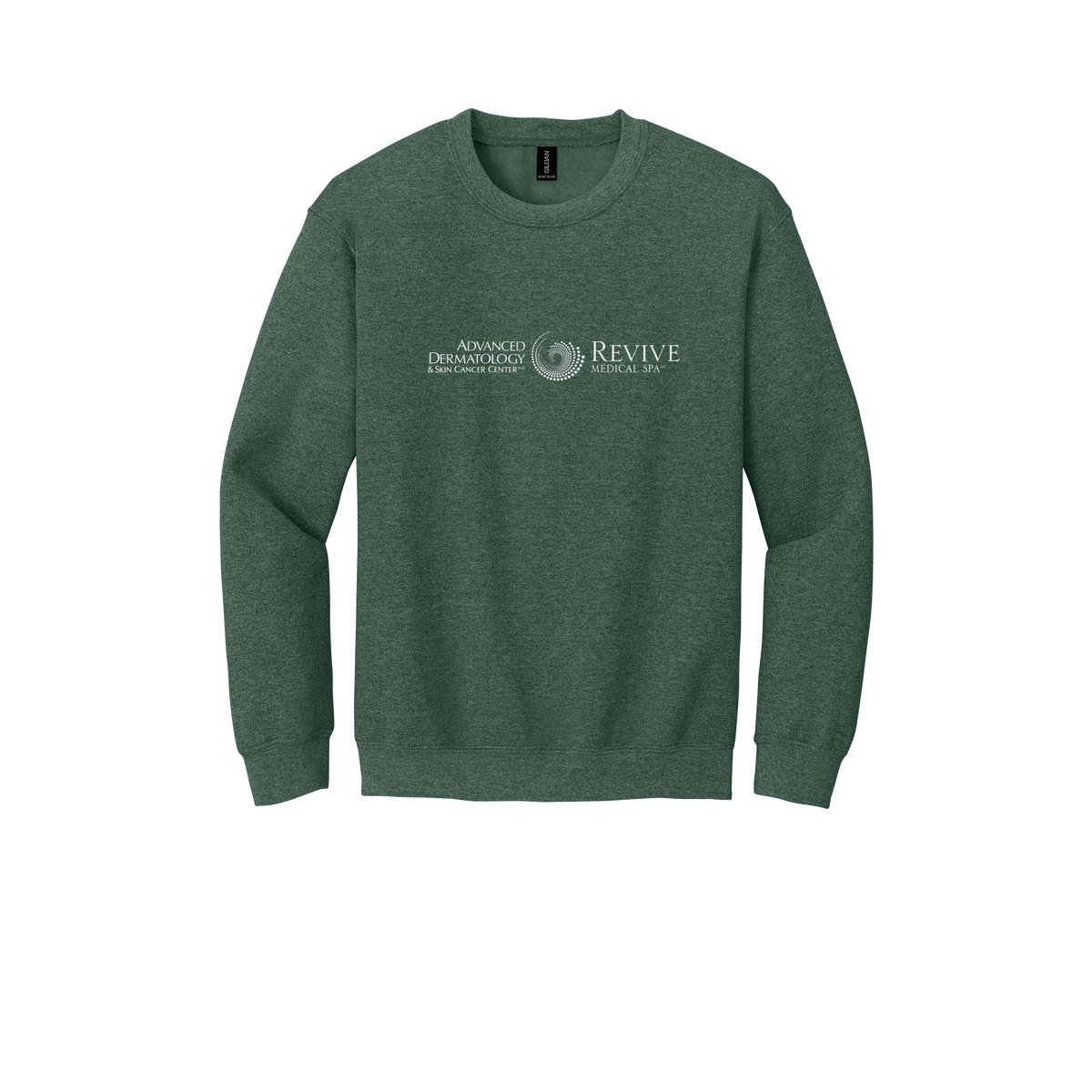 advancedskinmd-clinic-comfort-crewneck-dtf-front-18000-heathersportdarkgreen-flat-front