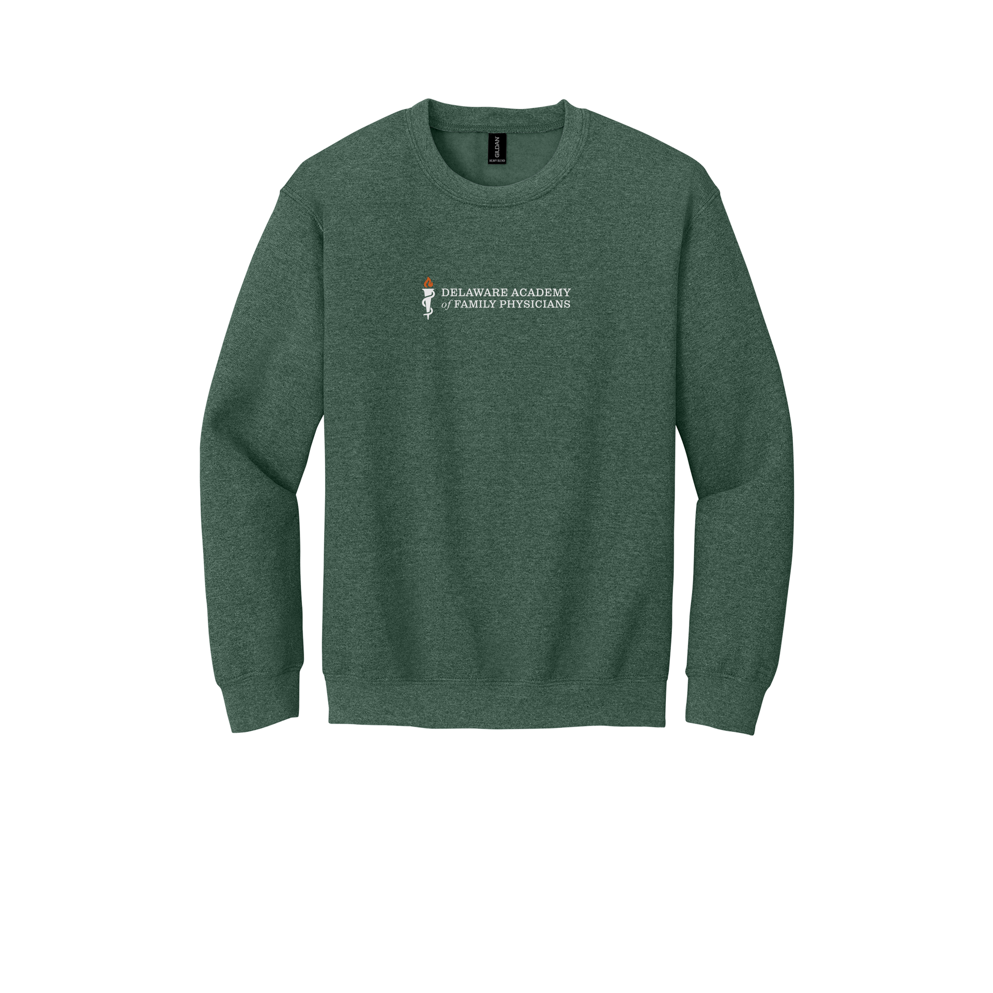 delfamdoc-clinic-comfort-crewneck-dtf-front-18000-heathersportdarkgreen-flat-front