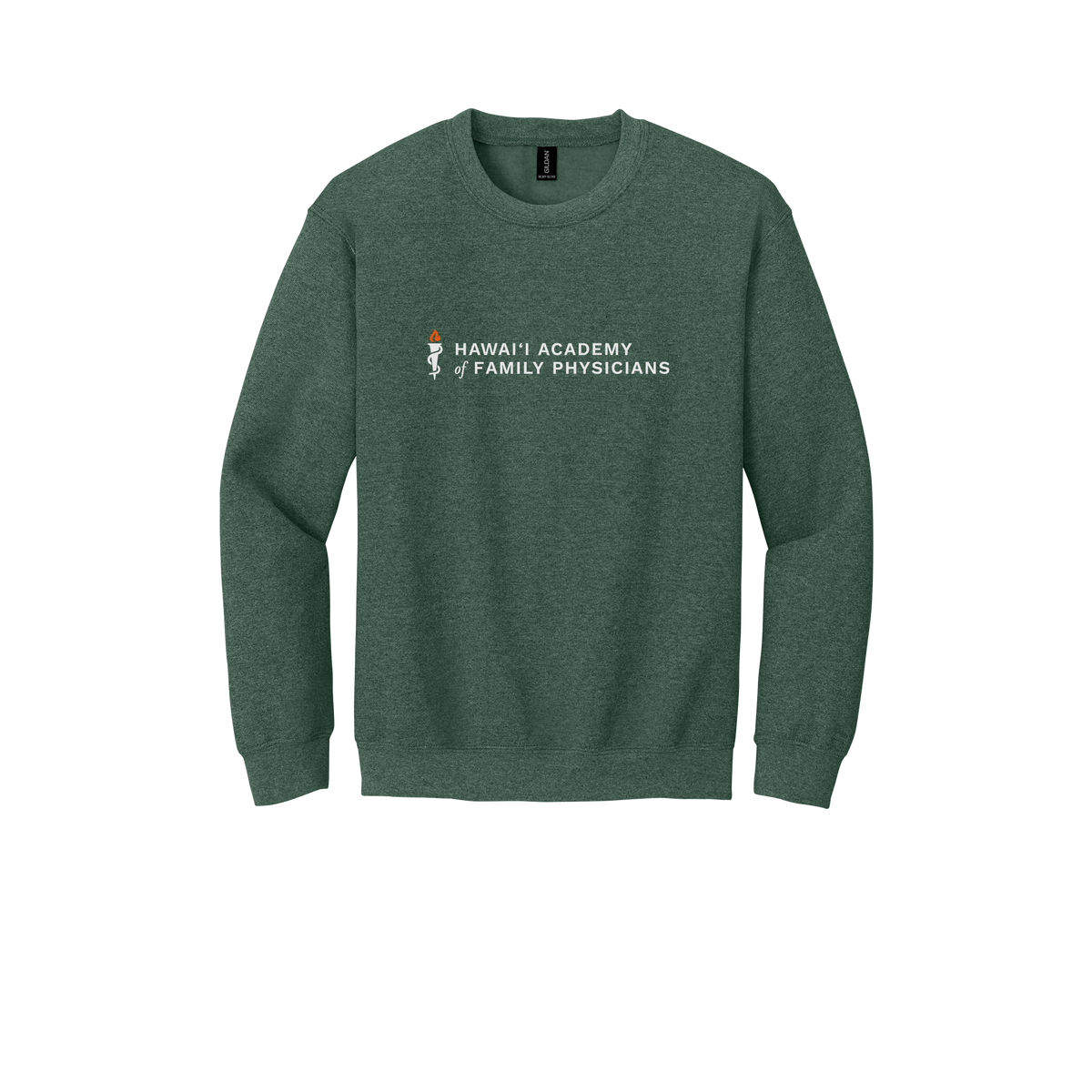 hafp-clinic-comfort-crewneck-dtf-front-18000-heathersportdarkgreen-flat-front