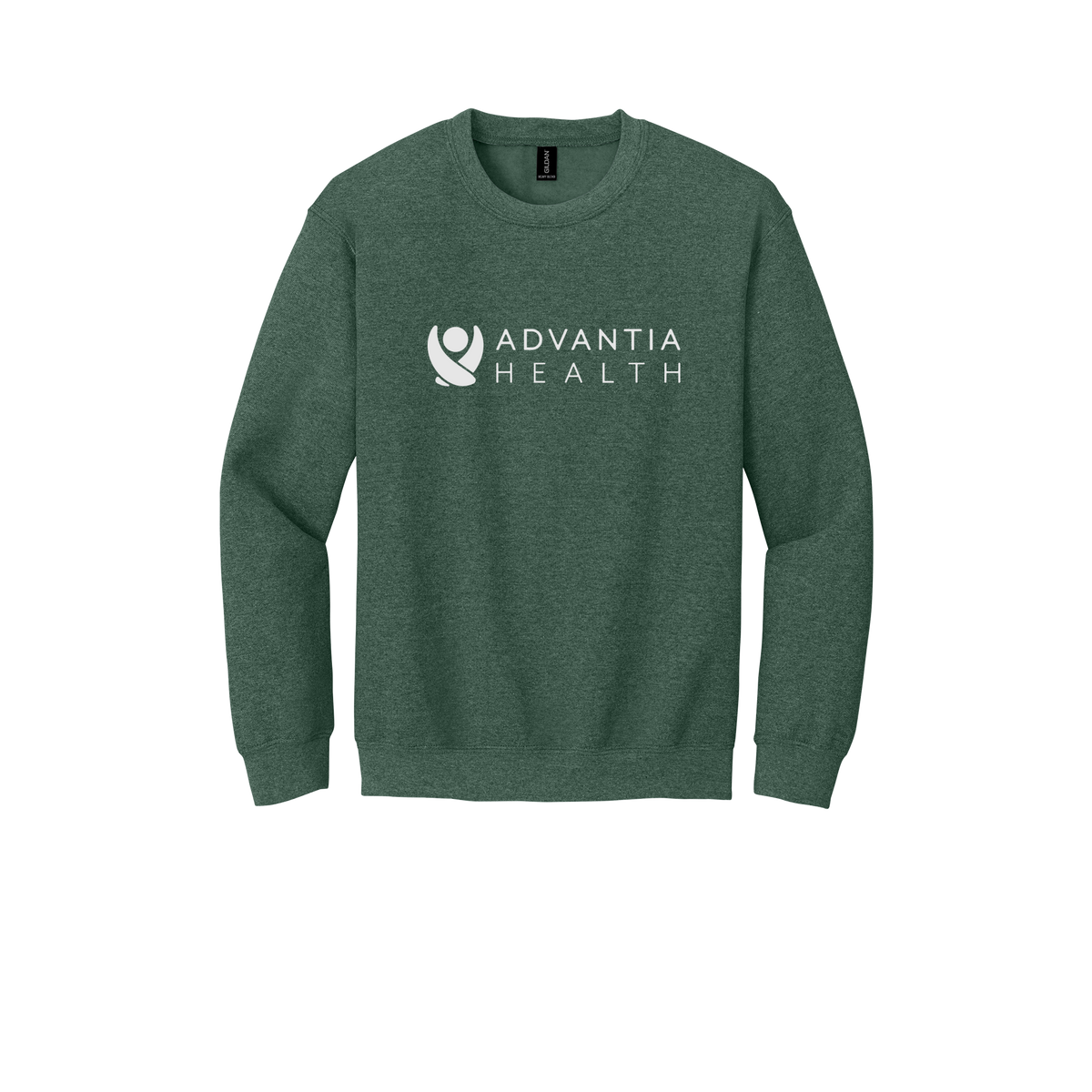 advantiahealth-clinic-comfort-crewneck-dtf-front-18000-heathersportdarkgreen-flat-front