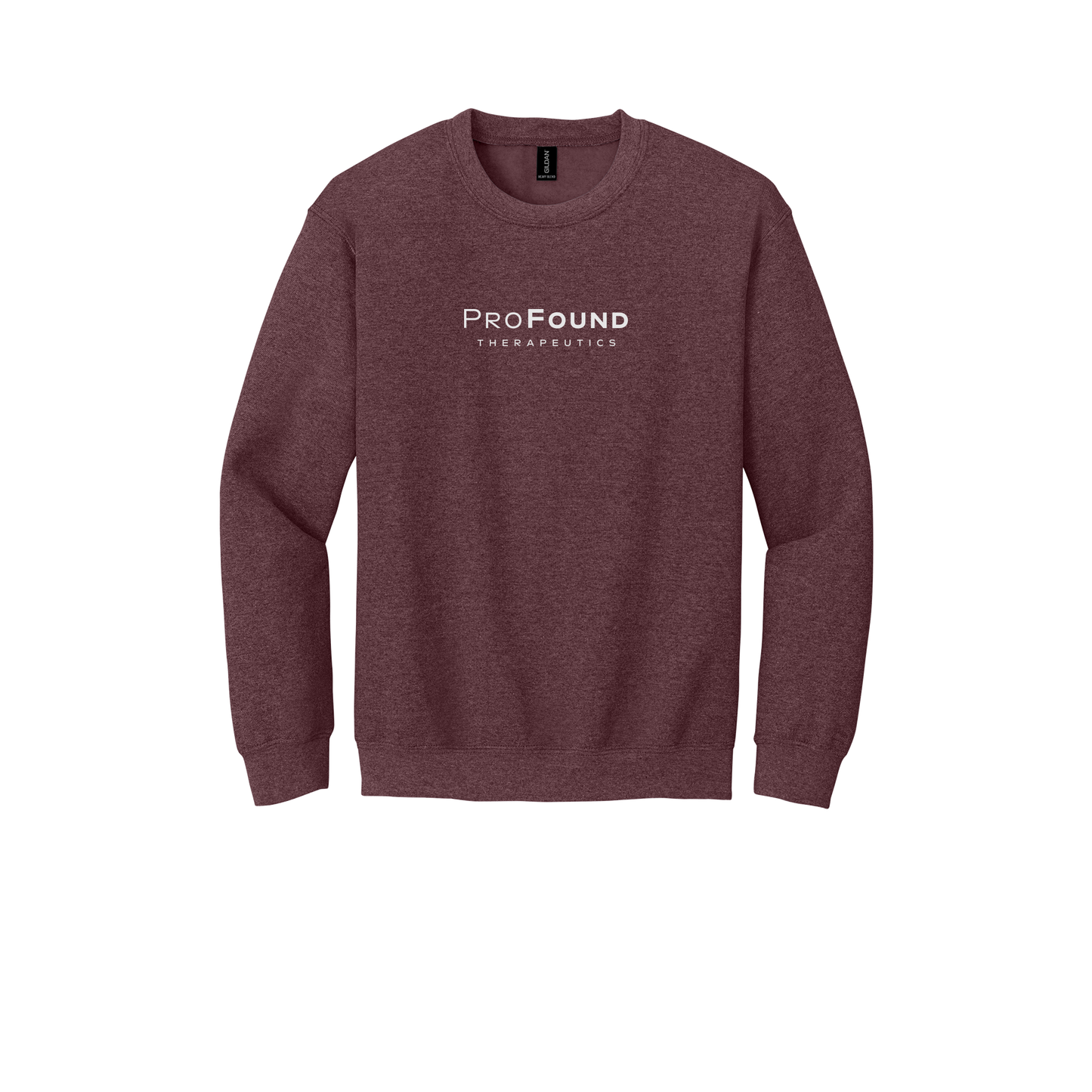 profoundtx-comfort-crewneck-dtf-front-18000-heathersportdarkmaroon-flat-front
