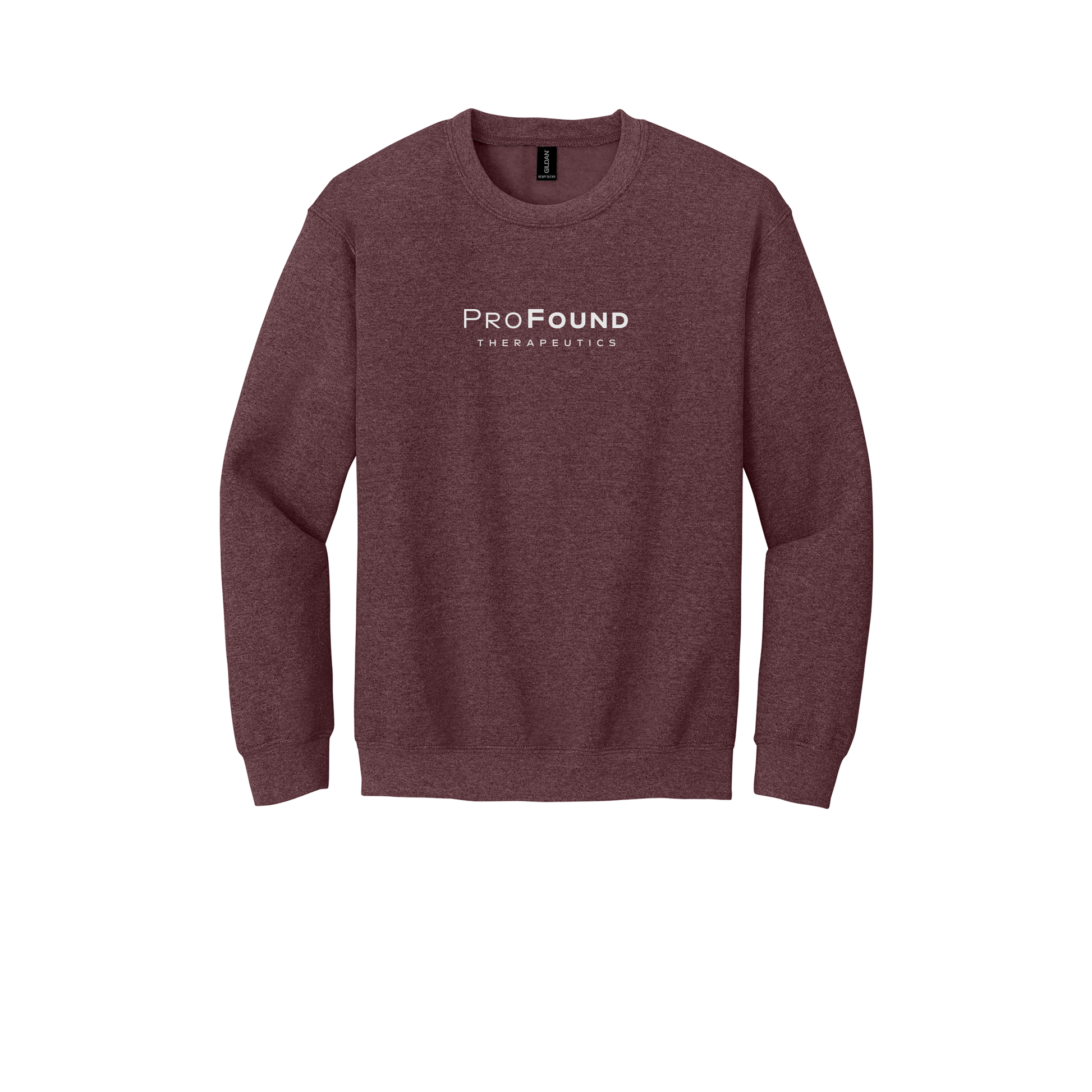 profoundtx-comfort-crewneck-dtf-front-18000-heathersportdarkmaroon-flat-front