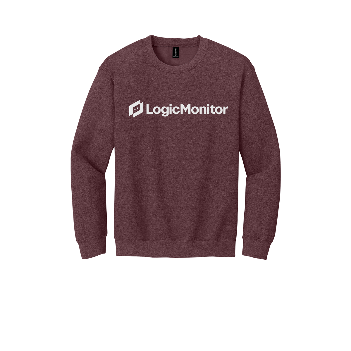 logicmonitor-comfort-crewneck-dtf-front-18000-heathersportdarkmaroon-flat-front