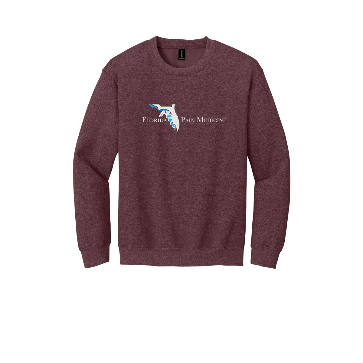 floridapainmedicine-clinic-comfort-crewneck-dtf-front-18000-heathersportdarkmaroon-flat-front