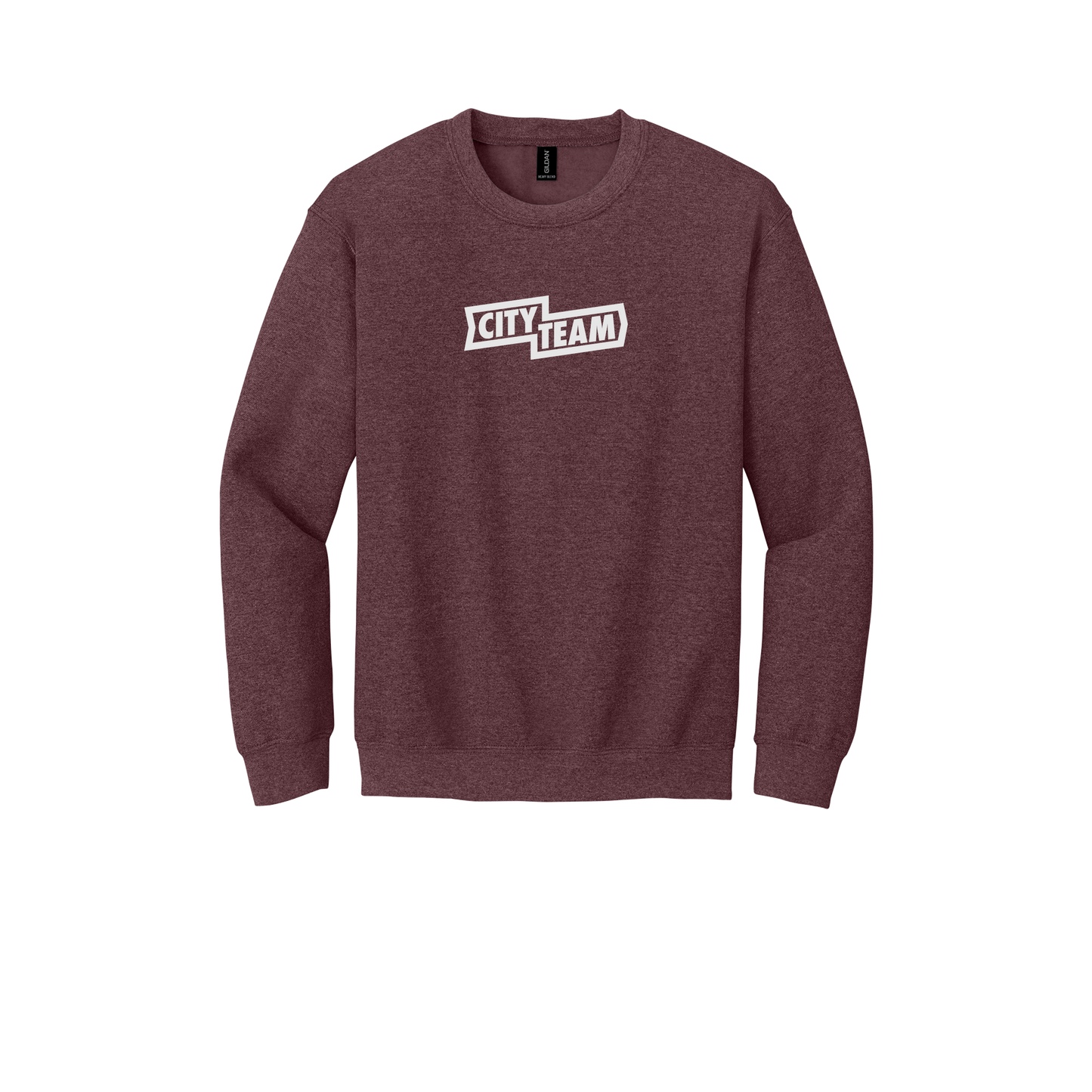 cityteam-comfort-crewneck-dtf-front-18000-heathersportdarkmaroon-flat-front