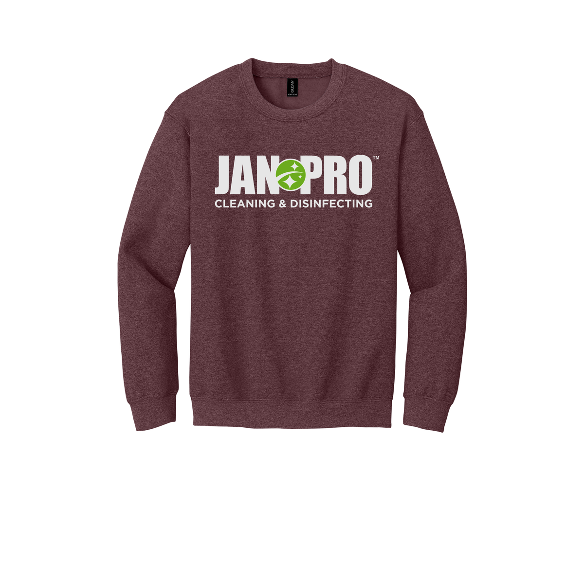 jan-pro-comfort-crewneck-dtf-front-18000-heathersportdarkmaroon-flat-front