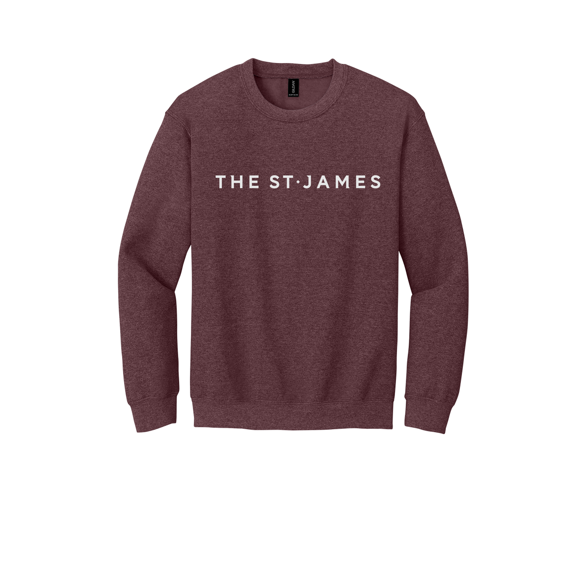 thestjames-comfort-crewneck-dtf-front-18000-heathersportdarkmaroon-flat-front