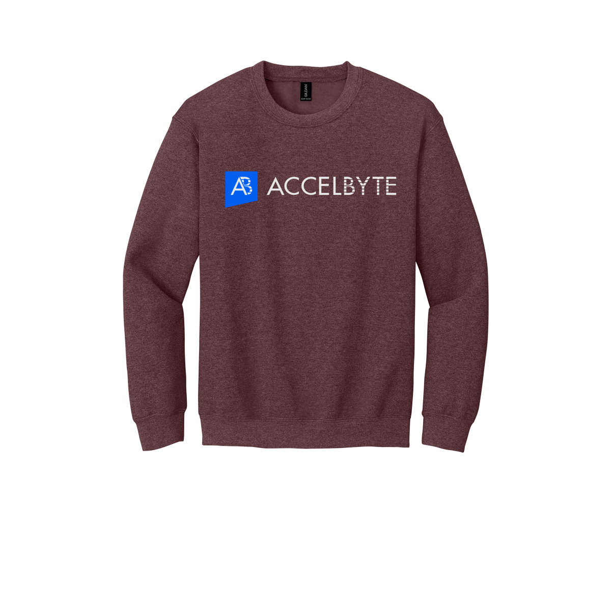 accelbyte-comfort-crewneck-dtf-front-18000-heathersportdarkmaroon-flat-front