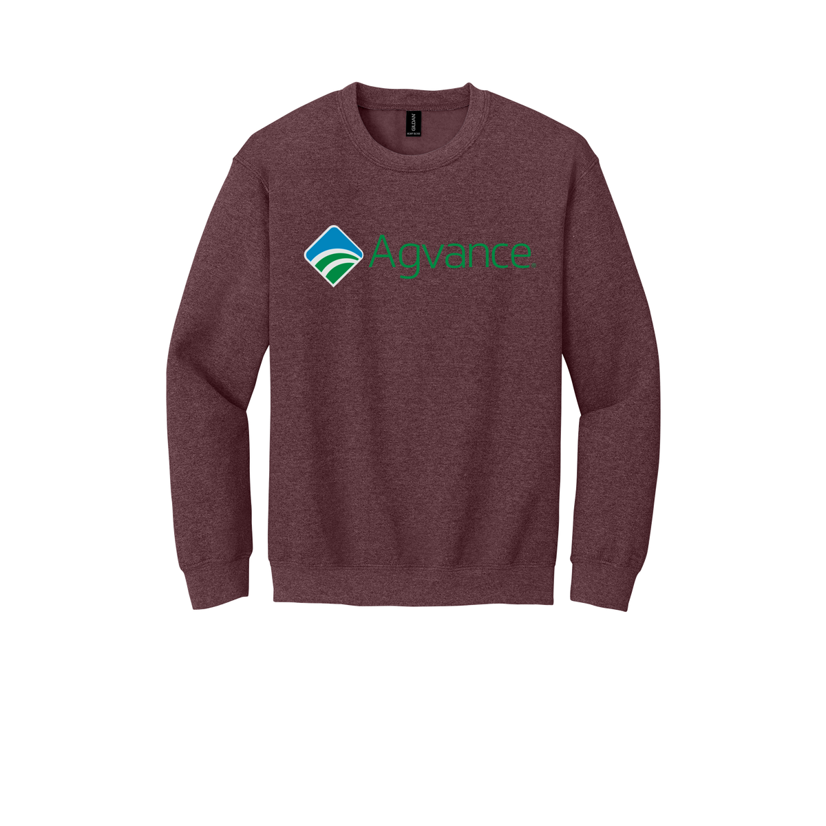 agvance-comfort-crewneck-dtf-front-18000-heathersportdarkmaroon-flat-front