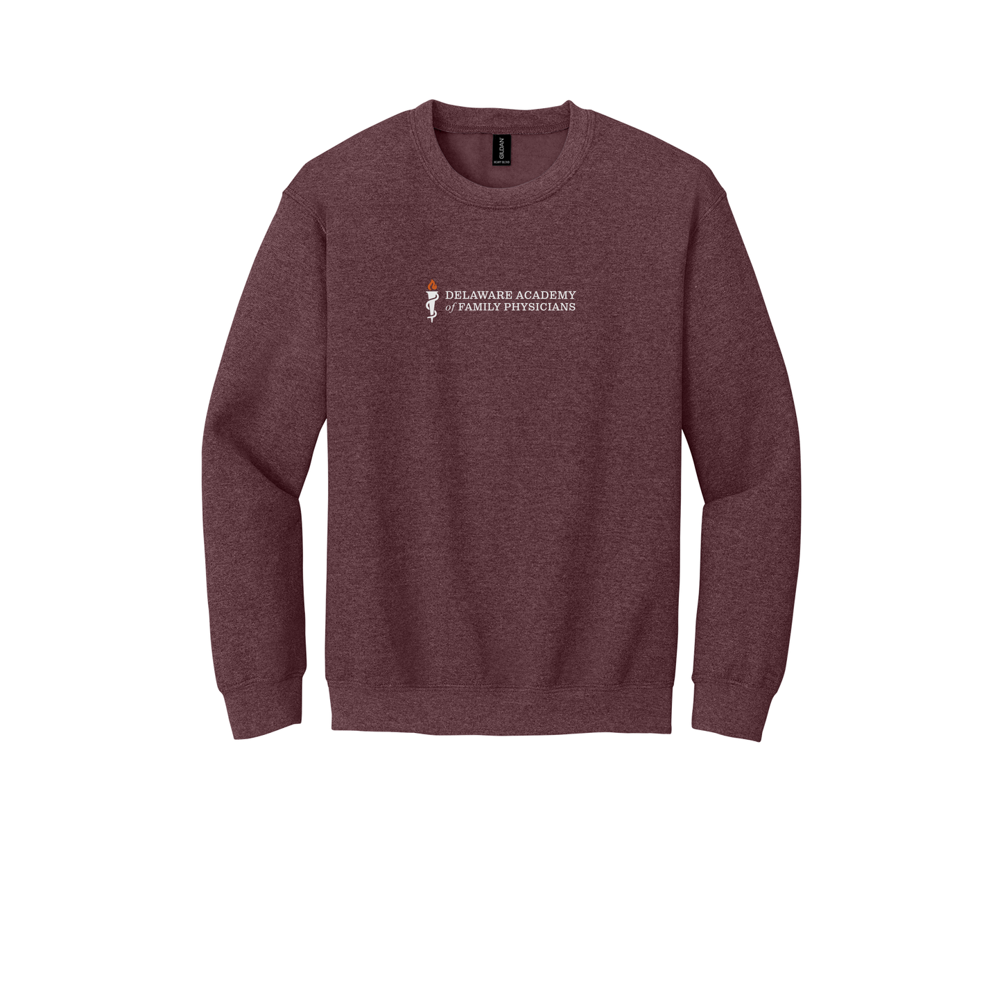 delfamdoc-clinic-comfort-crewneck-dtf-front-18000-heathersportdarkmaroon-flat-front