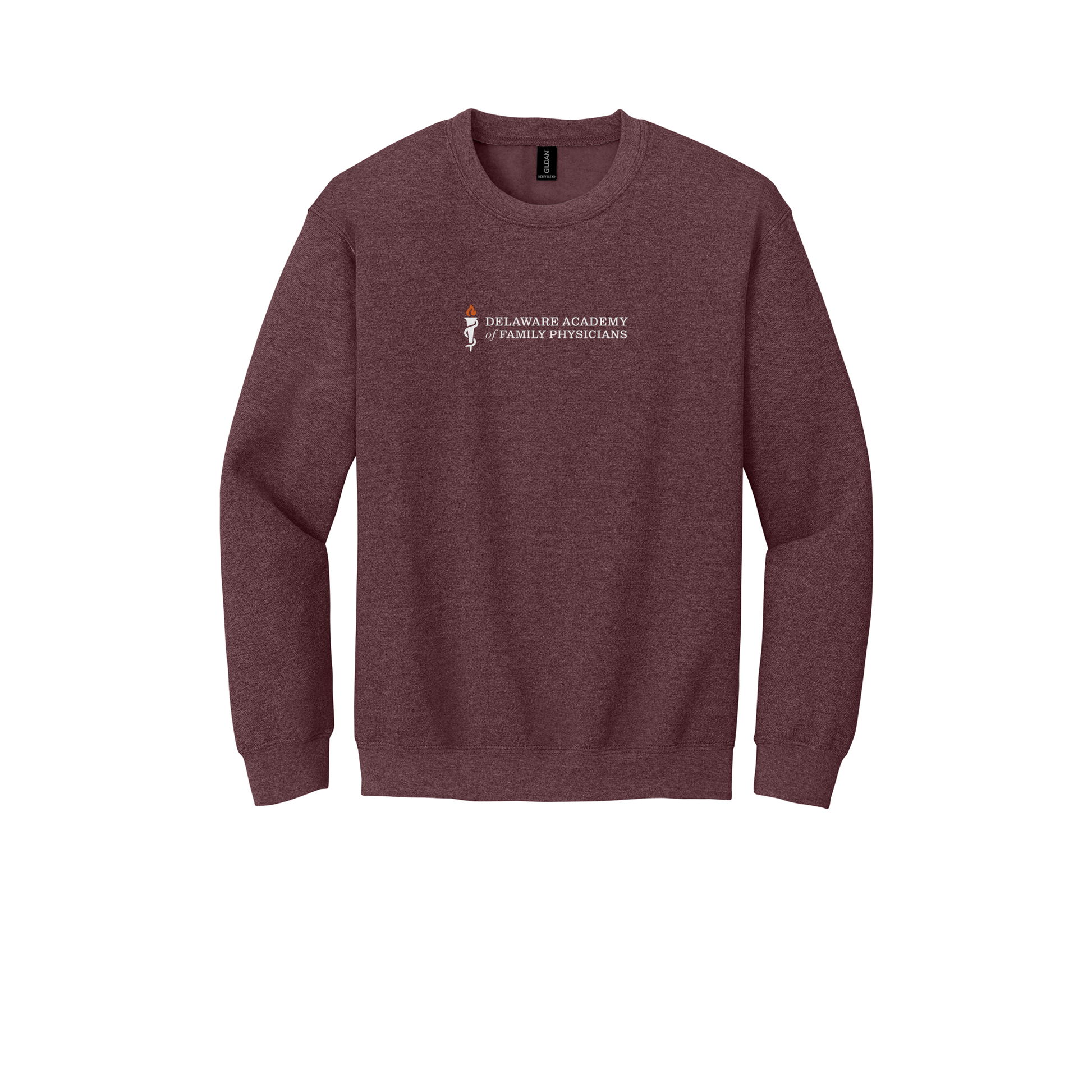 delfamdoc-clinic-comfort-crewneck-dtf-front-18000-heathersportdarkmaroon-flat-front