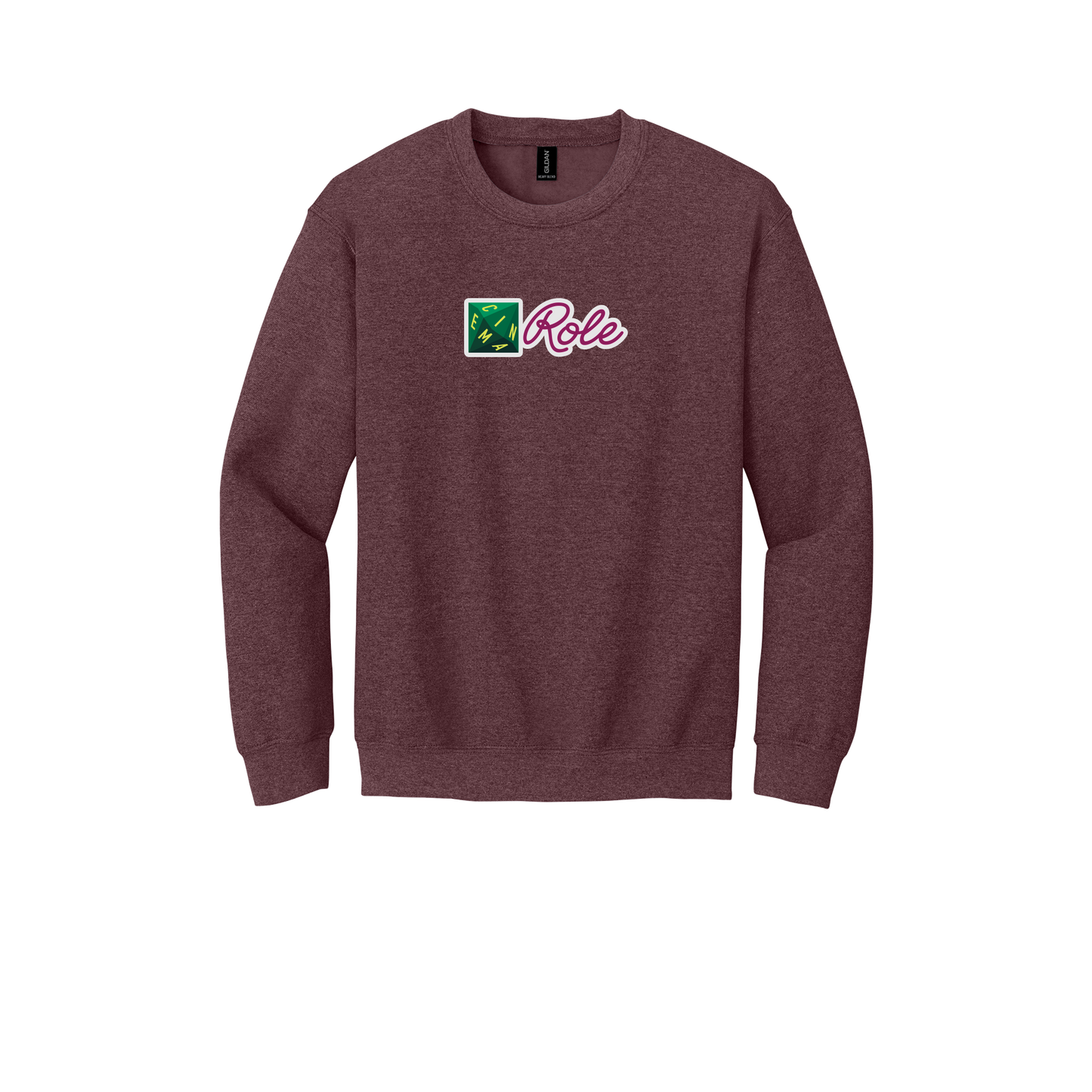 cinemarole-comfort-crewneck-dtf-front-18000-heathersportdarkmaroon-flat-front