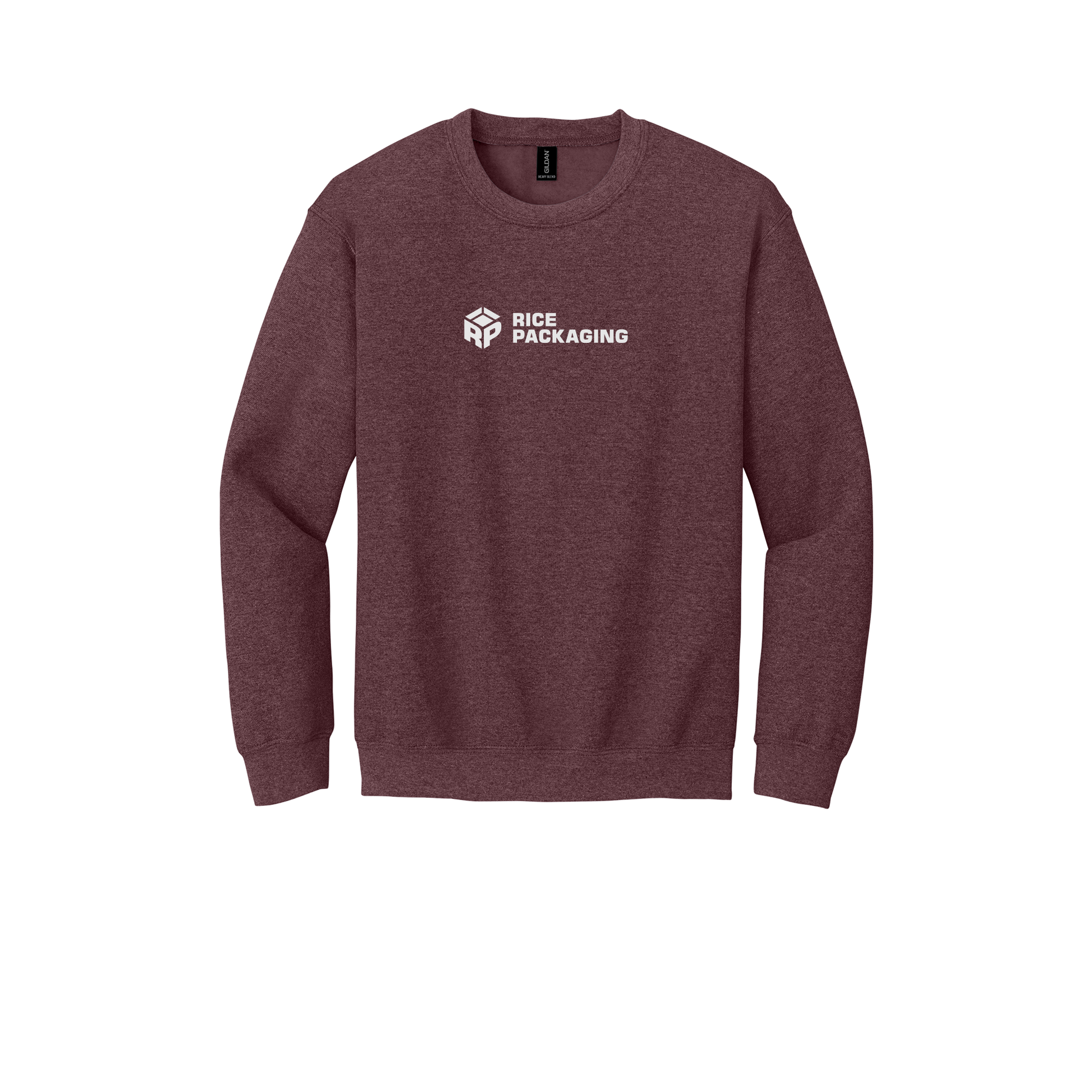 ricepackaging-comfort-crewneck-dtf-front-18000-heathersportdarkmaroon-flat-front