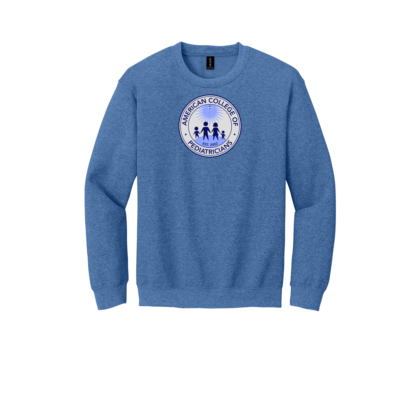acpeds-clinic-comfort-crewneck-dtf-front-18000-heathersportroyal-flat-front