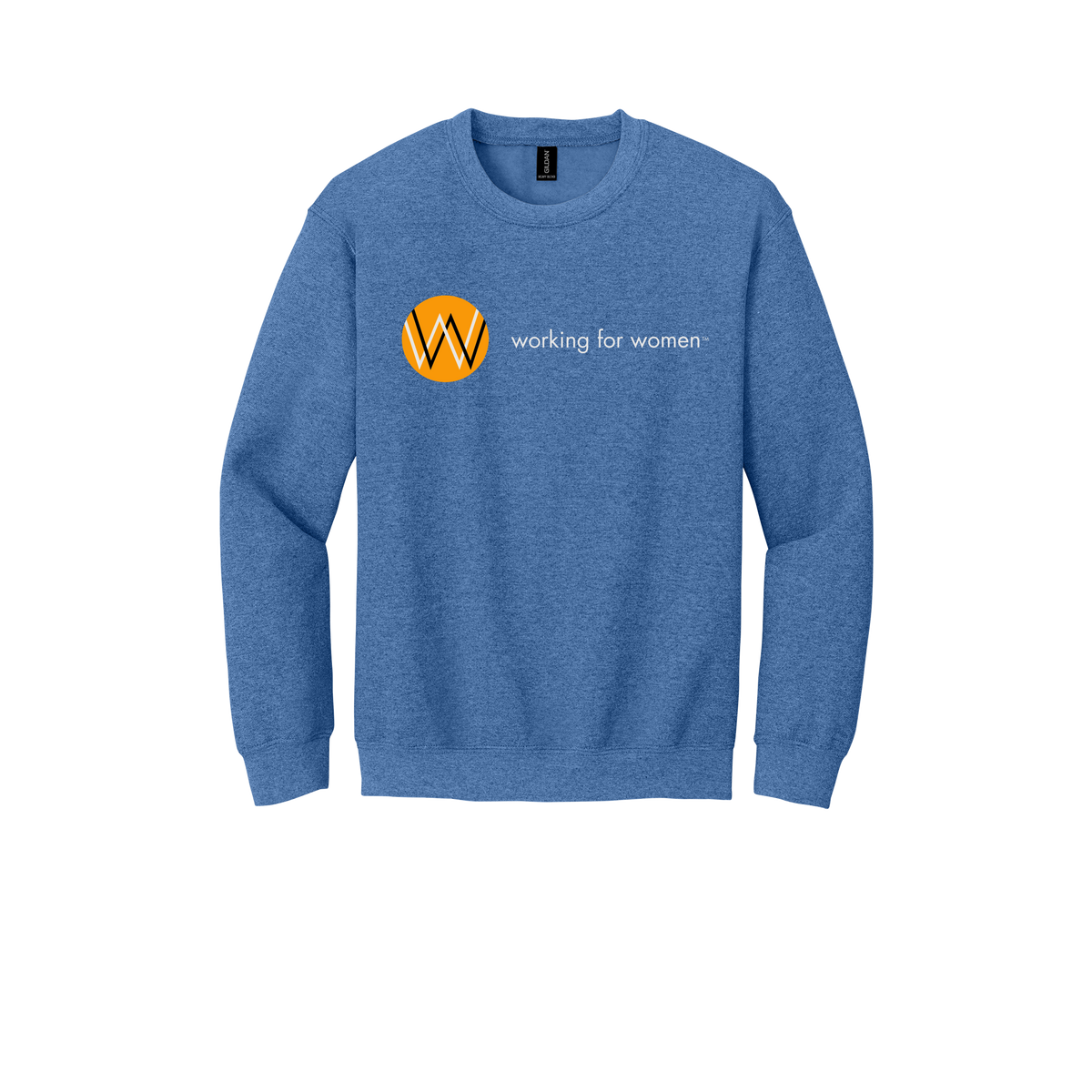 workingforwomen-comfort-crewneck-dtf-front-18000-heathersportroyal-flat-front