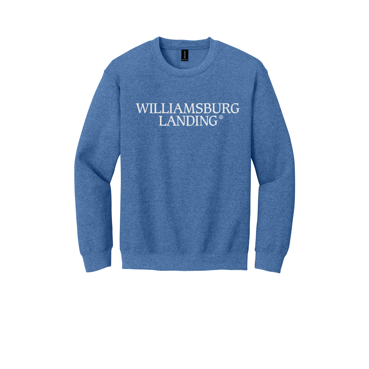 williamsburglanding-comfort-crewneck-dtf-front-18000-heathersportroyal-flat-front
