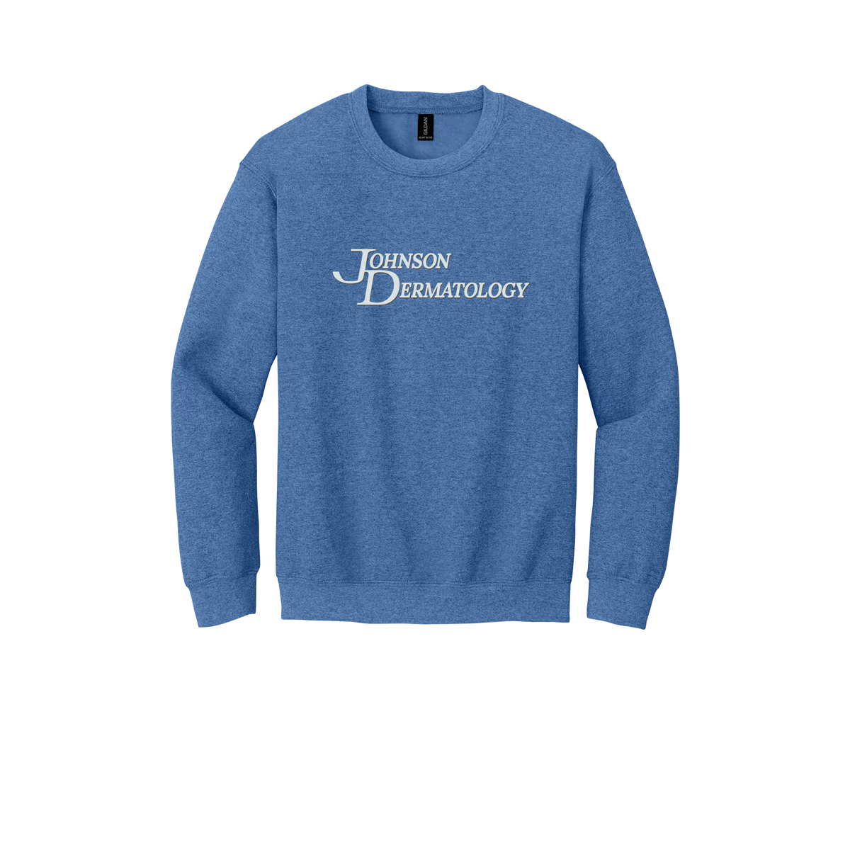 johnsondermatology-clinic-comfort-crewneck-dtf-front-18000-heathersportroyal-flat-front
