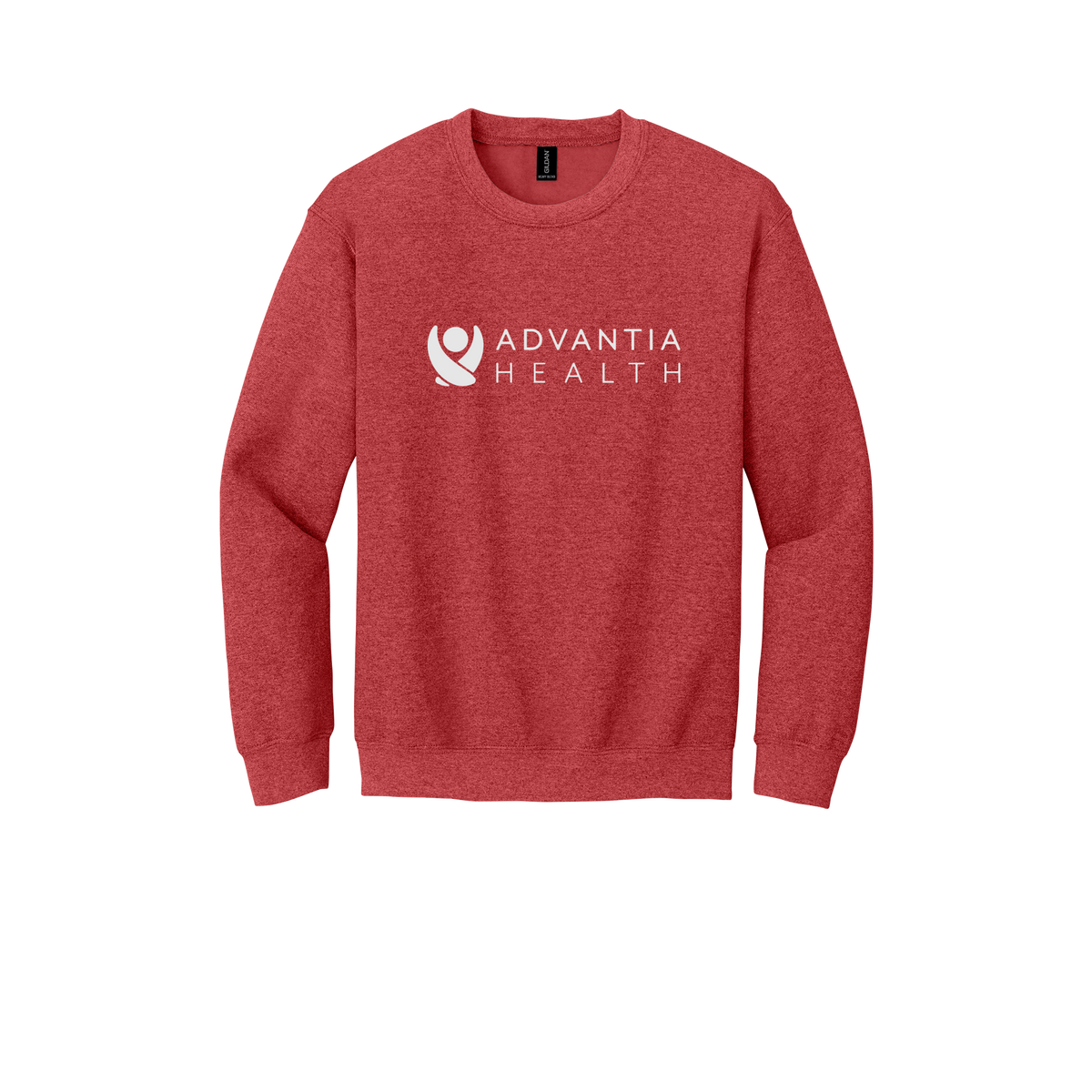 advantiahealth-clinic-comfort-crewneck-dtf-front-18000-heathersportscarlet-flat-front
