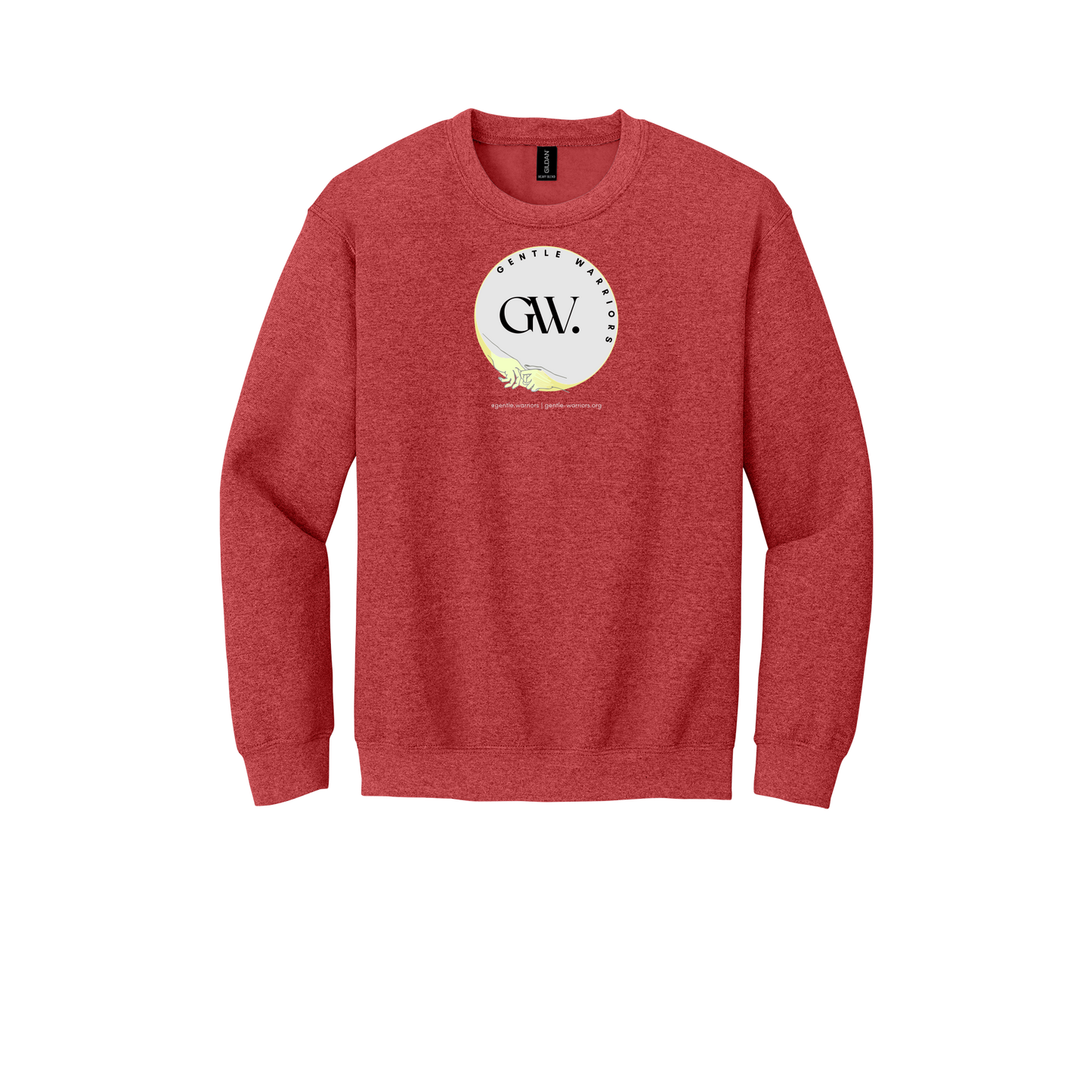 gentle-warriors-comfort-crewneck-dtf-front-18000-heathersportscarlet-flat-front