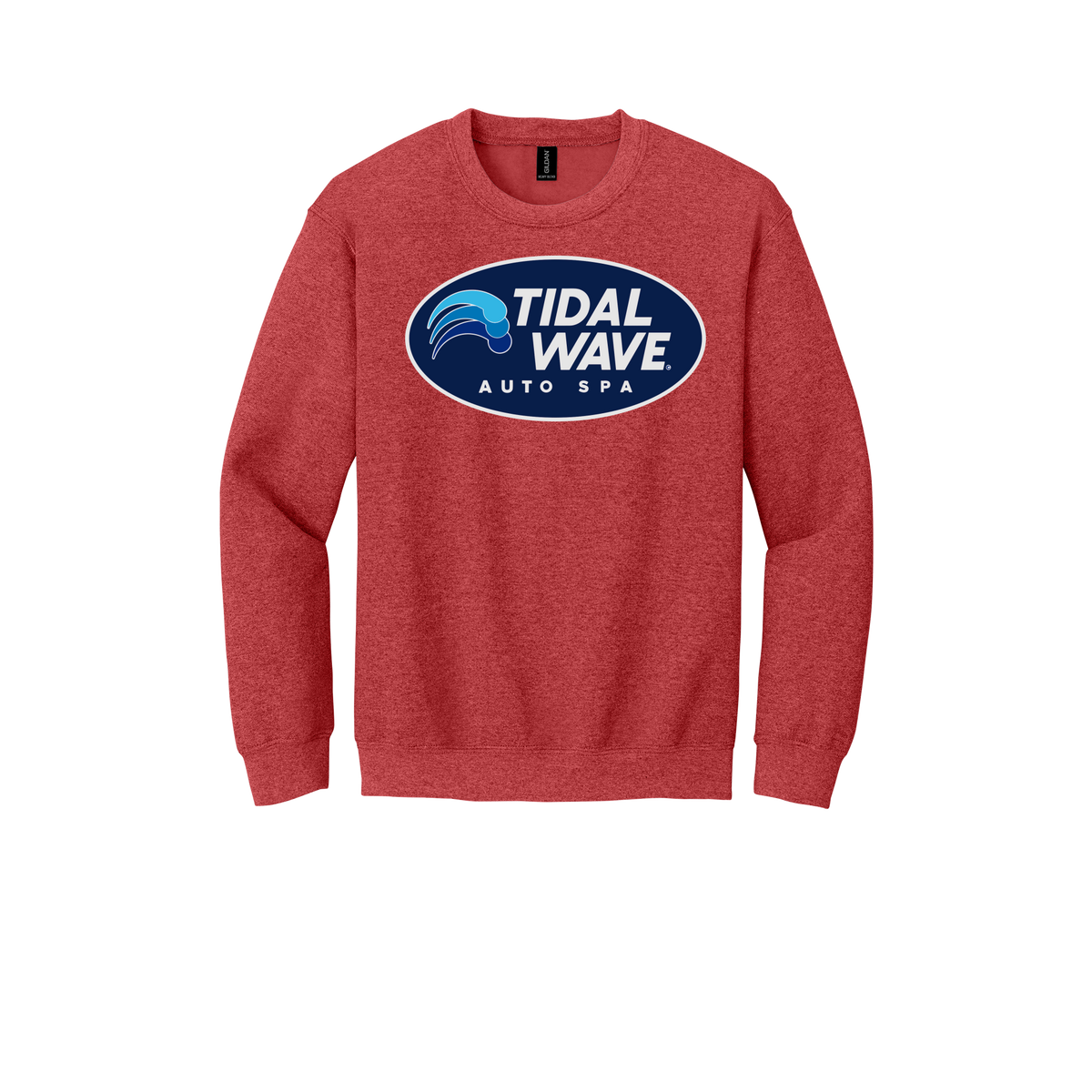 tidalwaveautospa-comfort-crewneck-dtf-front-18000-heathersportscarlet-flat-front