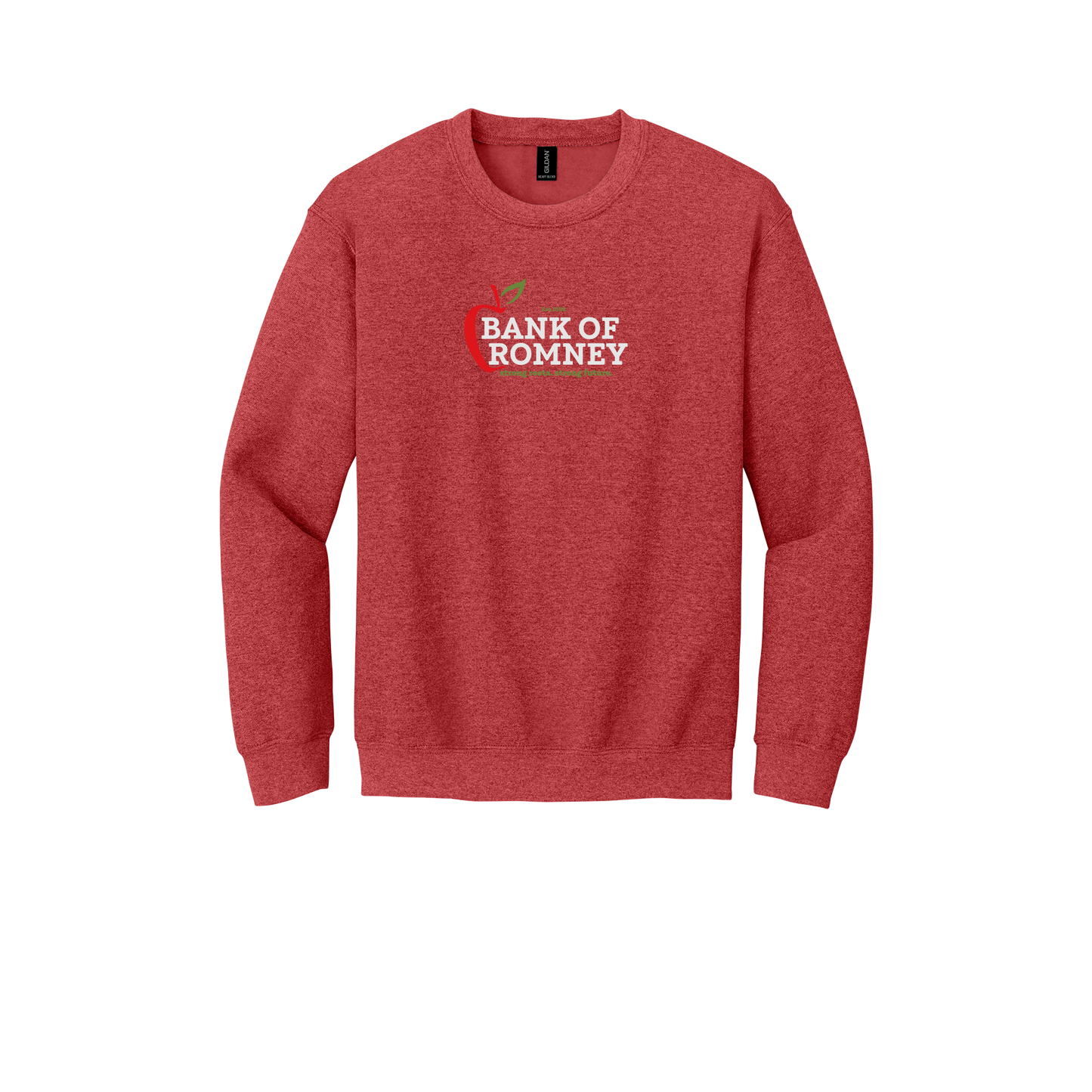 bankofromney-comfort-crewneck-dtf-front-18000-heathersportscarlet-flat-front