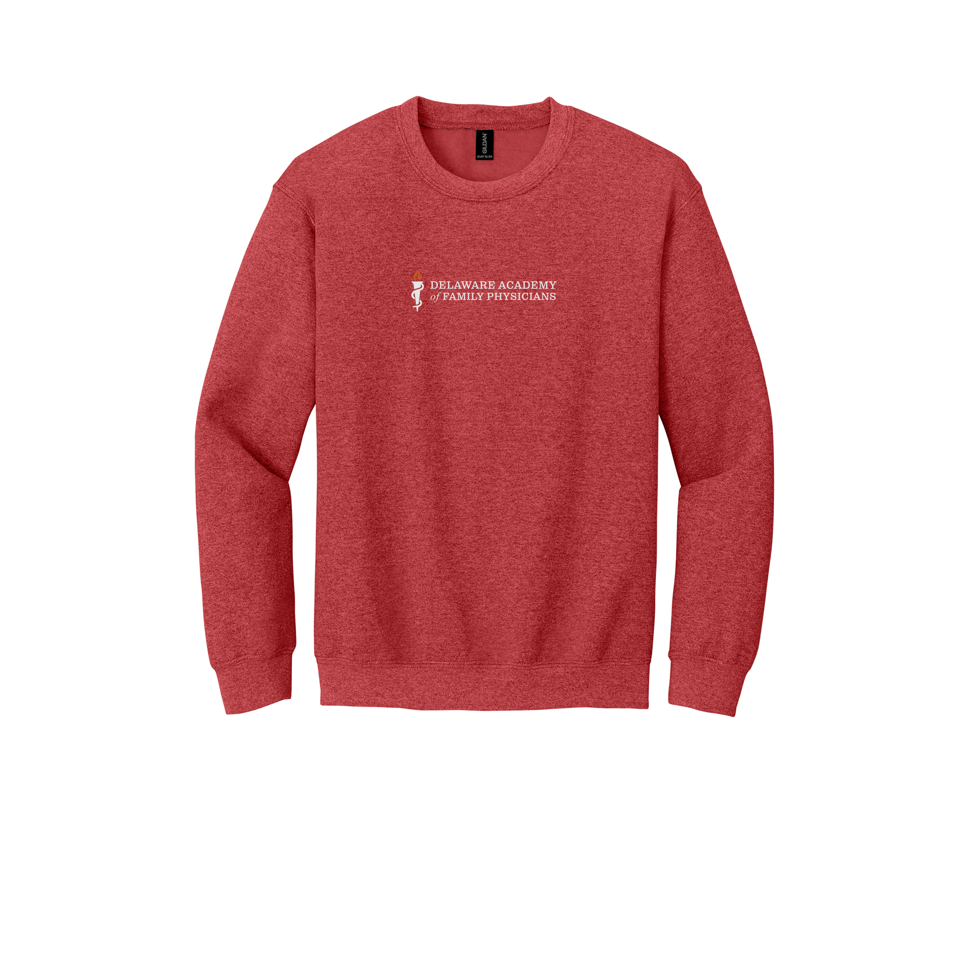 delfamdoc-clinic-comfort-crewneck-dtf-front-18000-heathersportscarlet-flat-front