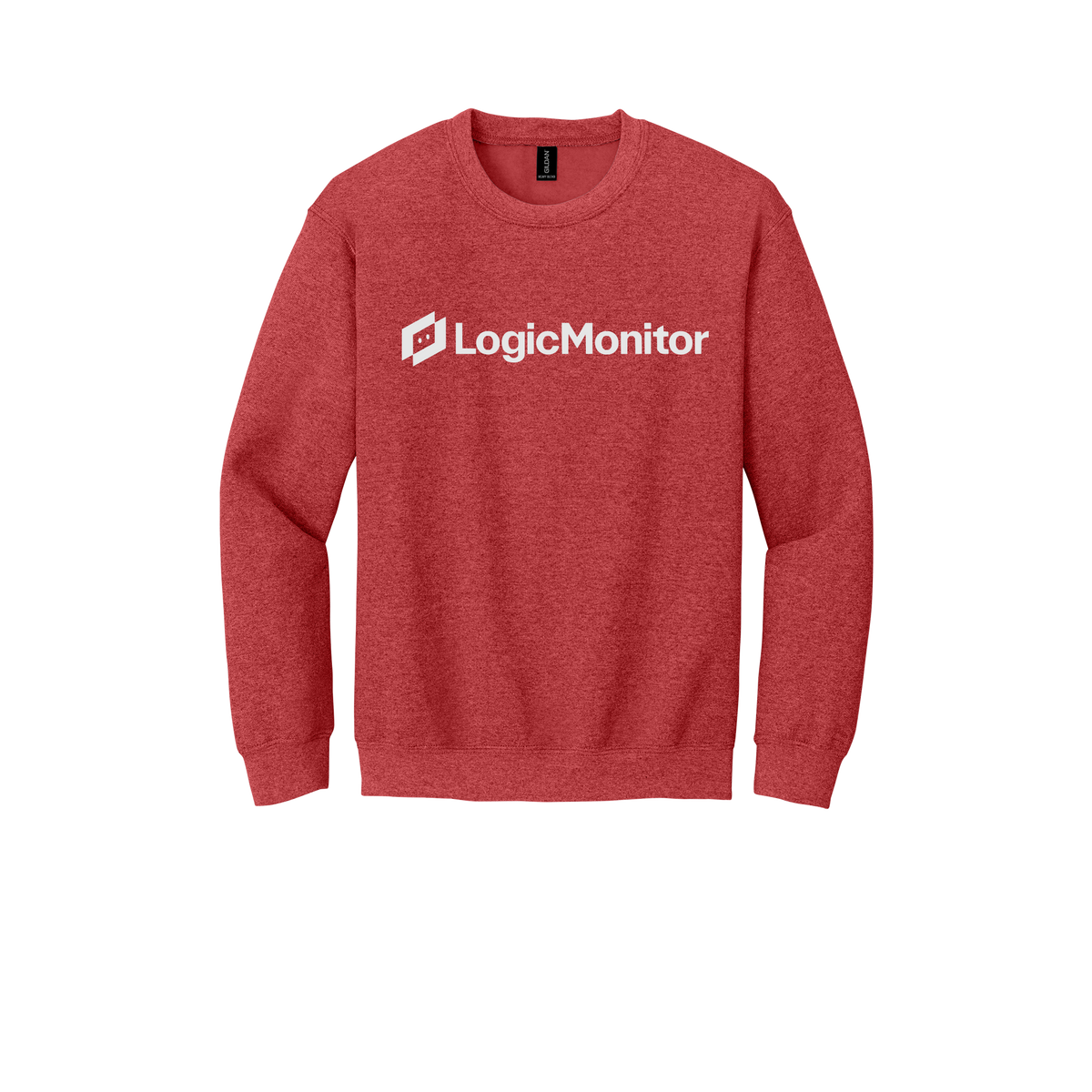 logicmonitor-comfort-crewneck-dtf-front-18000-heathersportscarlet-flat-front