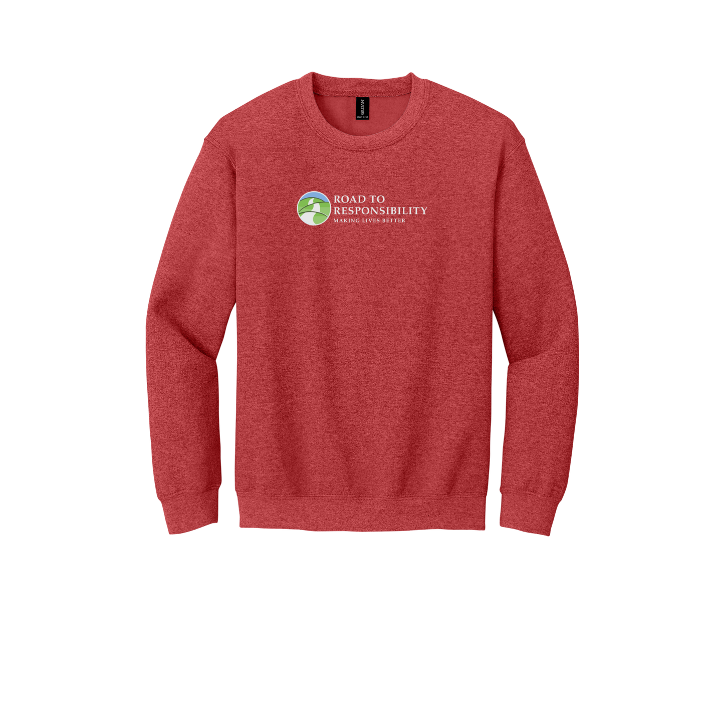 roadtoresponsibility-comfort-crewneck-dtf-front-18000-heathersportscarlet-flat-front