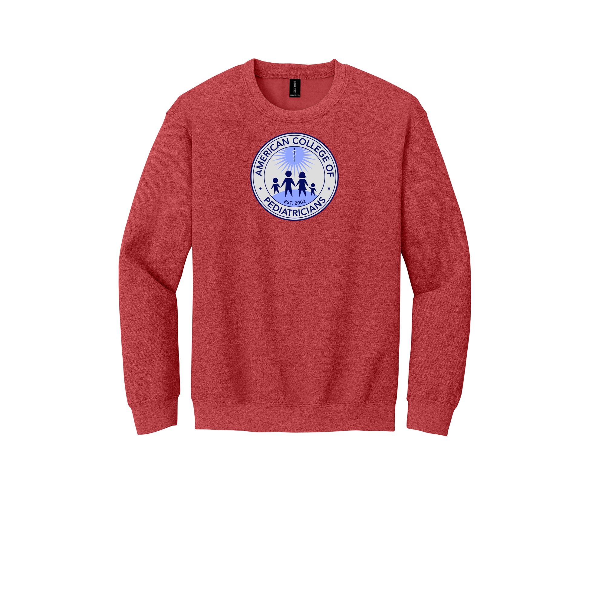 acpeds-clinic-comfort-crewneck-dtf-front-18000-heathersportscarlet-flat-front