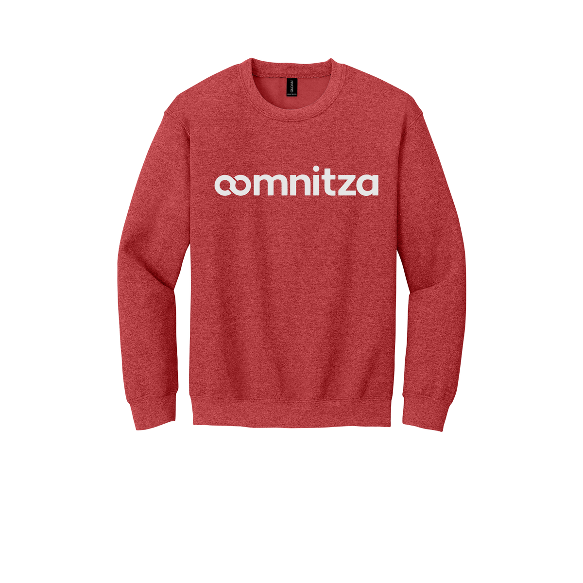 oomnitza-comfort-crewneck-dtf-front-18000-heathersportscarlet-flat-front