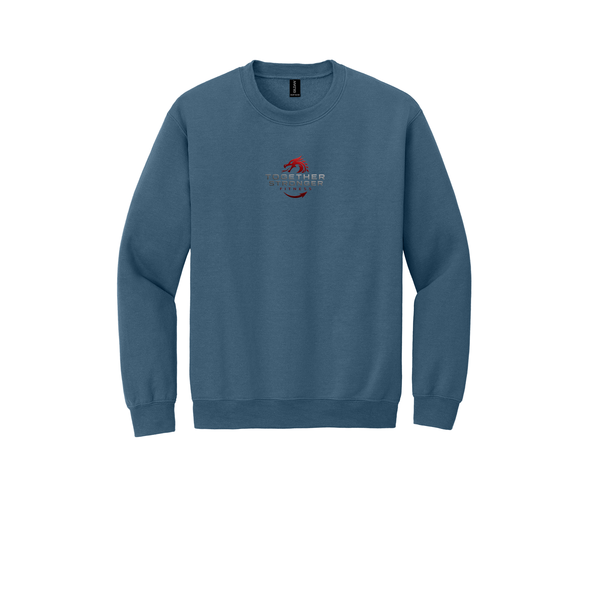 togetherstrongerfitness-comfort-crewneck-dtf-front-18000-indigoblue-flat-front