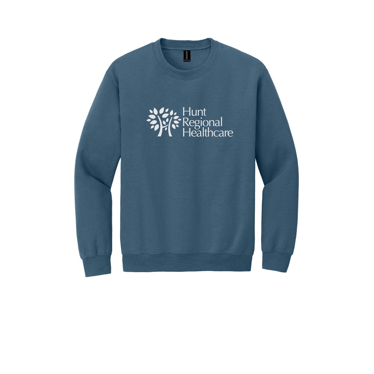 huntregional-clinic-comfort-crewneck-dtf-front-18000-indigoblue-flat-front