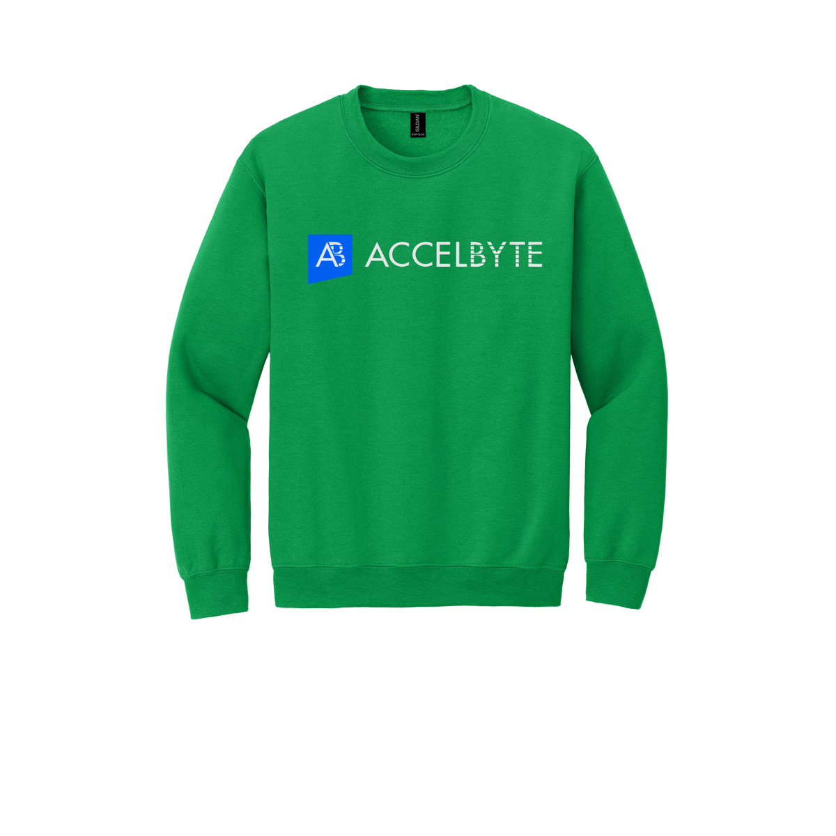 accelbyte-comfort-crewneck-dtf-front-18000-irishgreen-flat-front