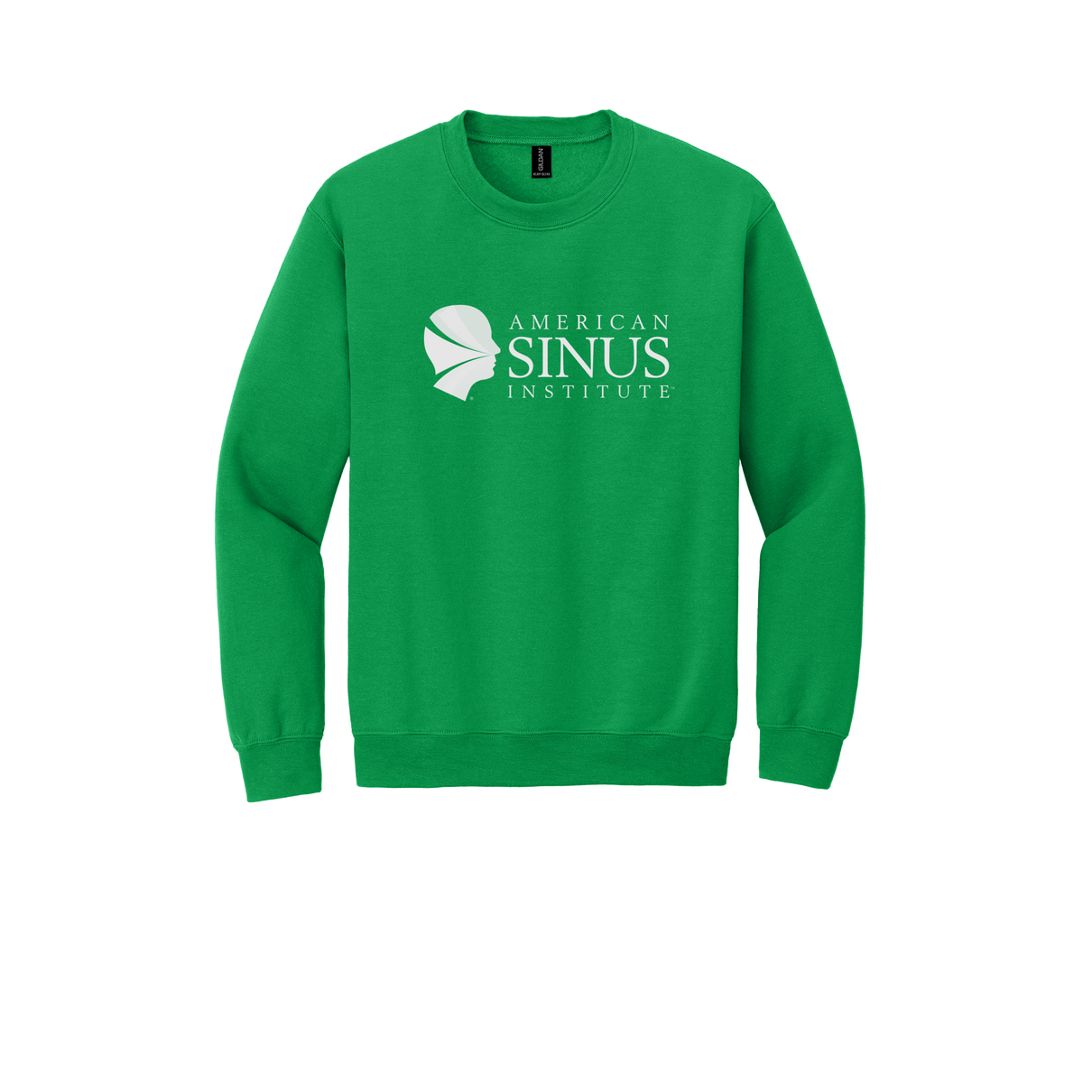 americansinus-clinic-comfort-crewneck-dtf-front-18000-irishgreen-flat-front